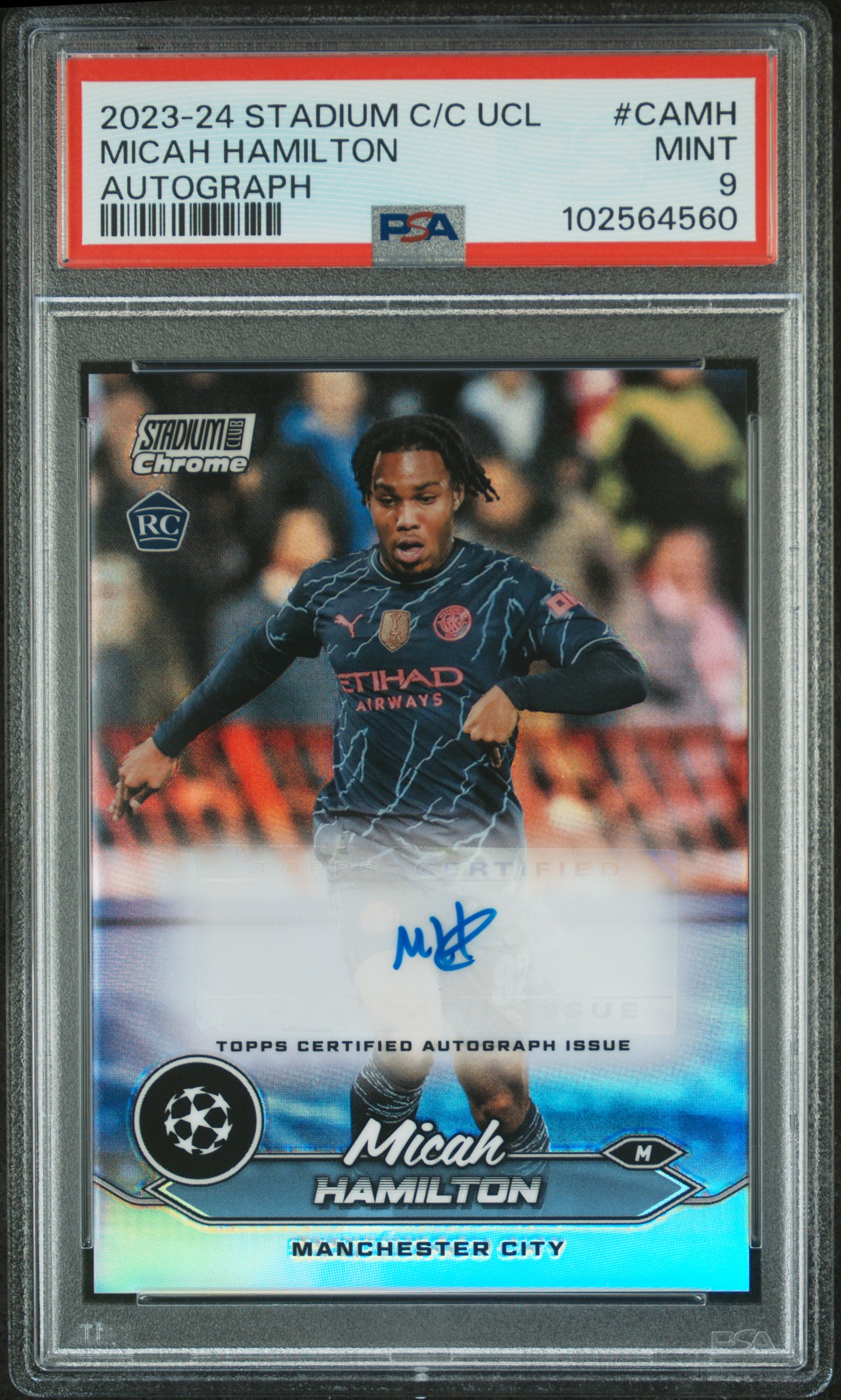 2023-24 Topps Stadium Club Chrome Uefa Club Competitions Chrome Autographs Micah Hamilton #Camh Mint 9 front