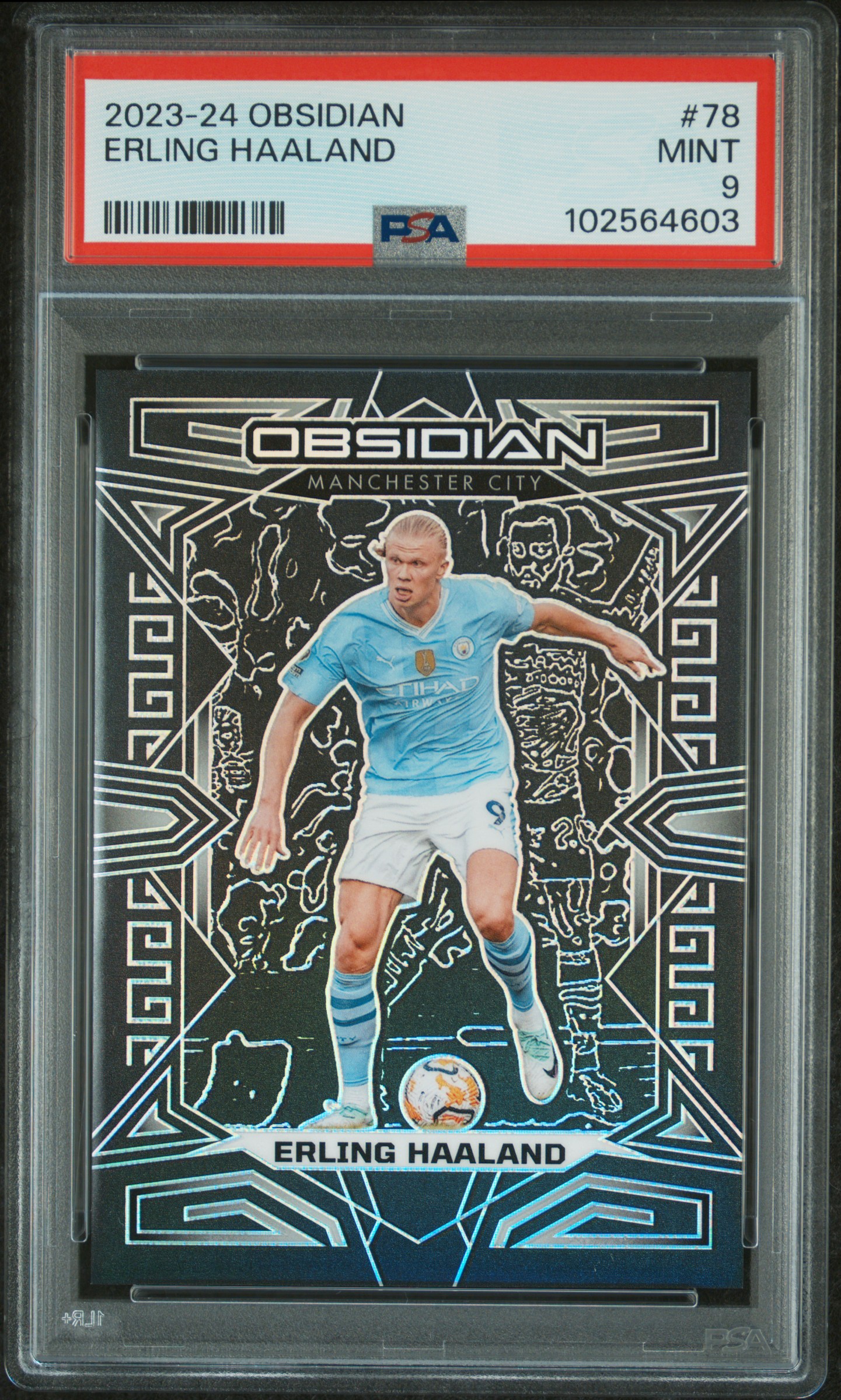 2023 Panini Obsidian Erling Haaland #78 Mint 9 front