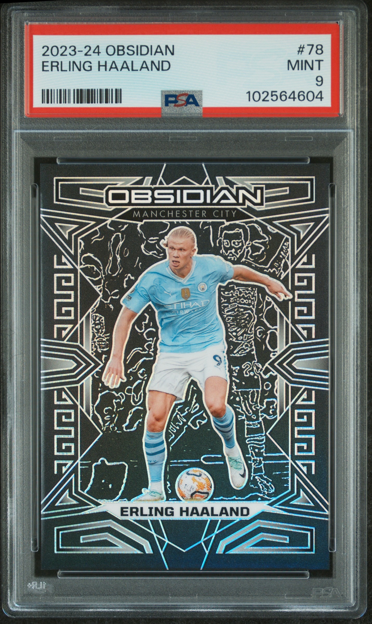 2023 Panini Obsidian Erling Haaland #78 Mint 9 front