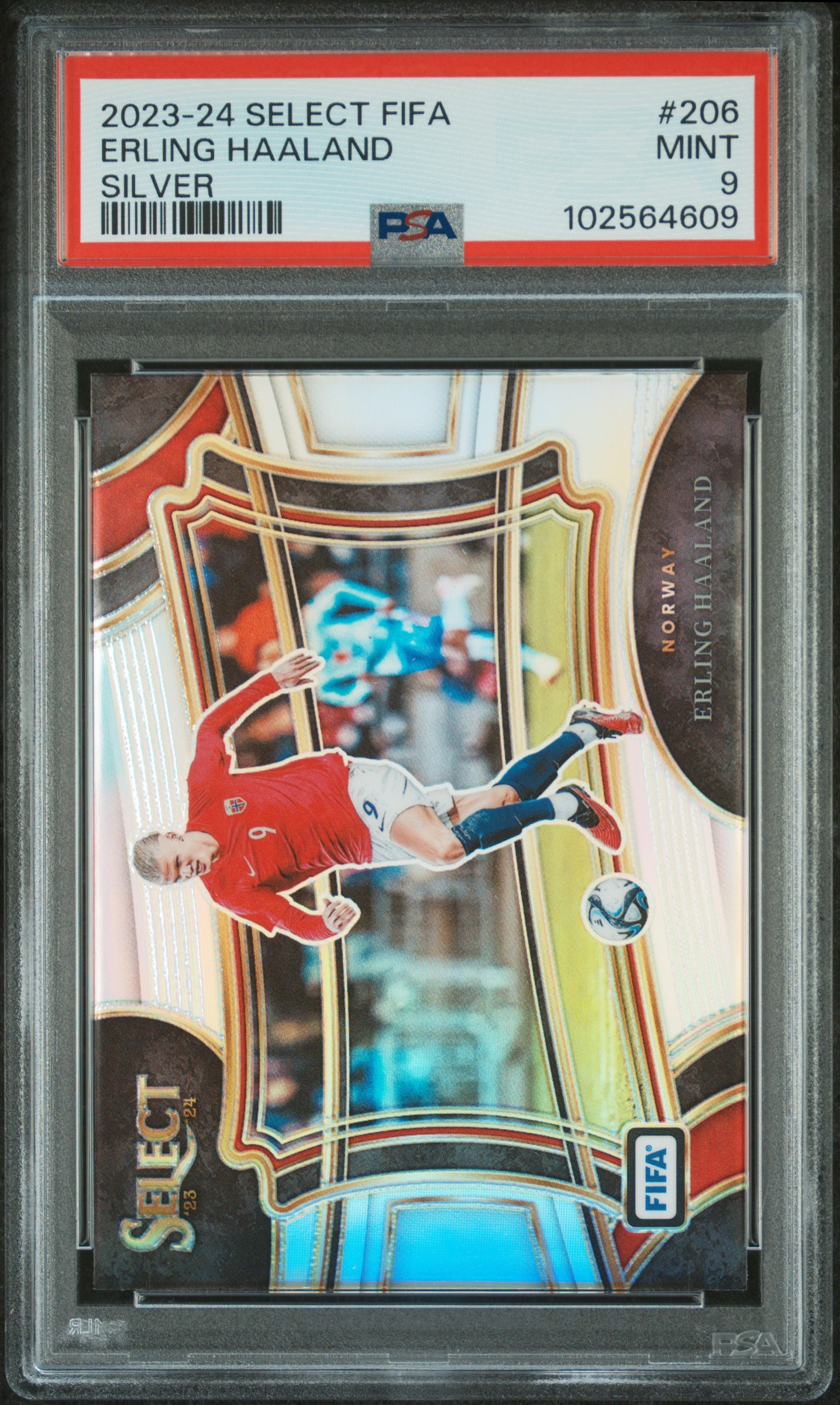 2023-24 Panini Select Fifa Erling Haaland #206 (Silver) Mint 9 front