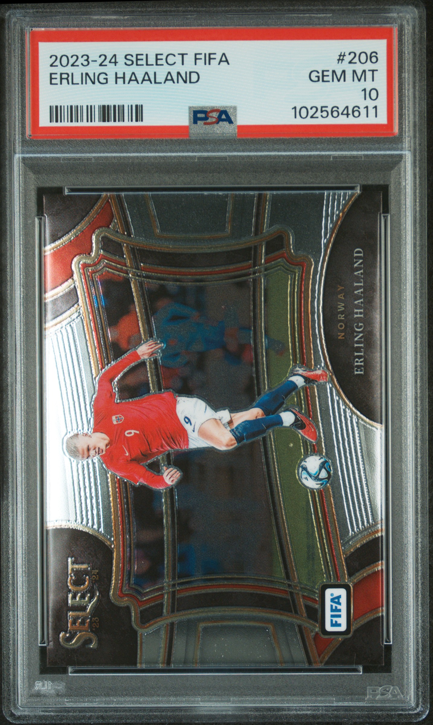 2023-24 Panini Select Fifa Erling Haaland #206 Gem Mt 10 front