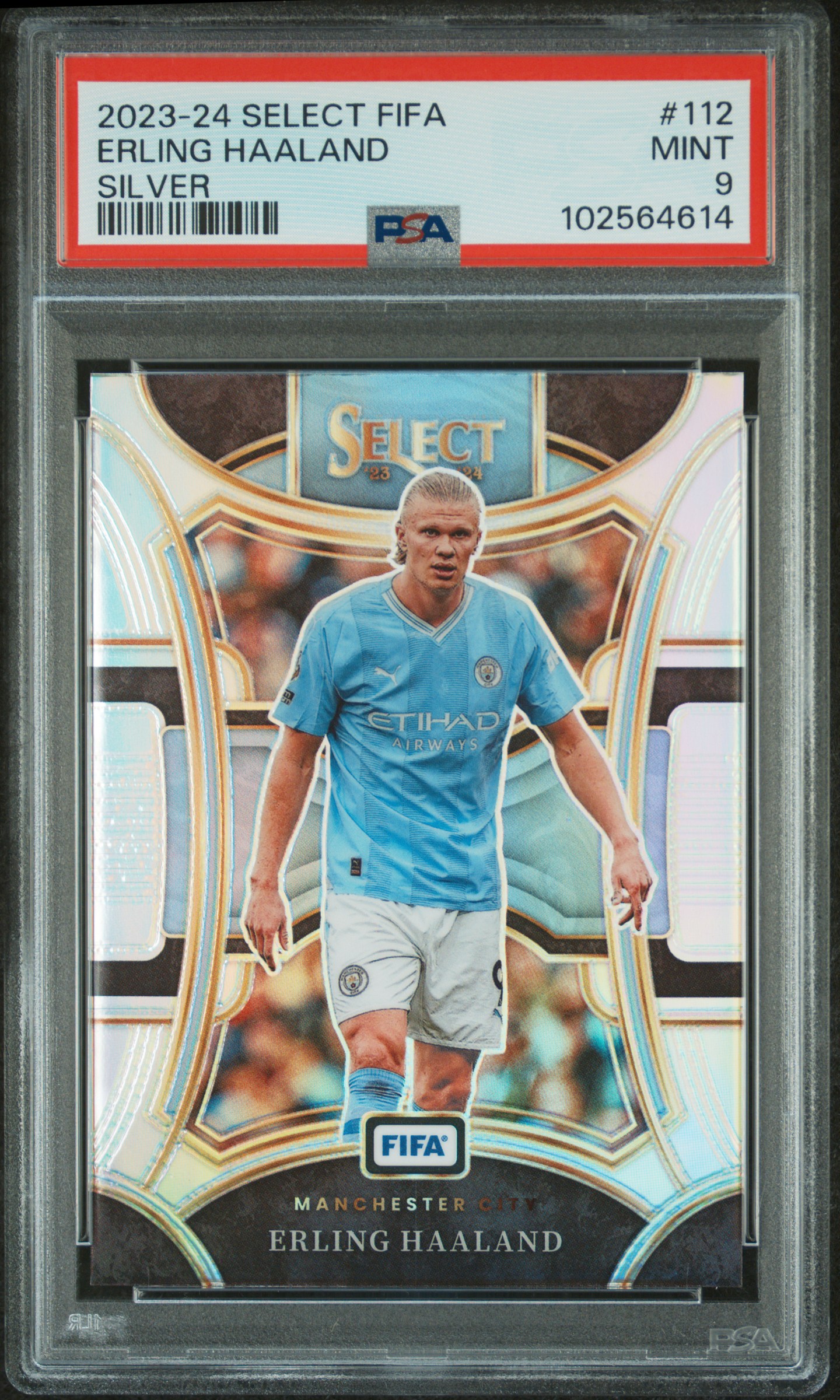 2023-24 Panini Select Fifa Erling Haaland #112 (Silver) Mint 9 front