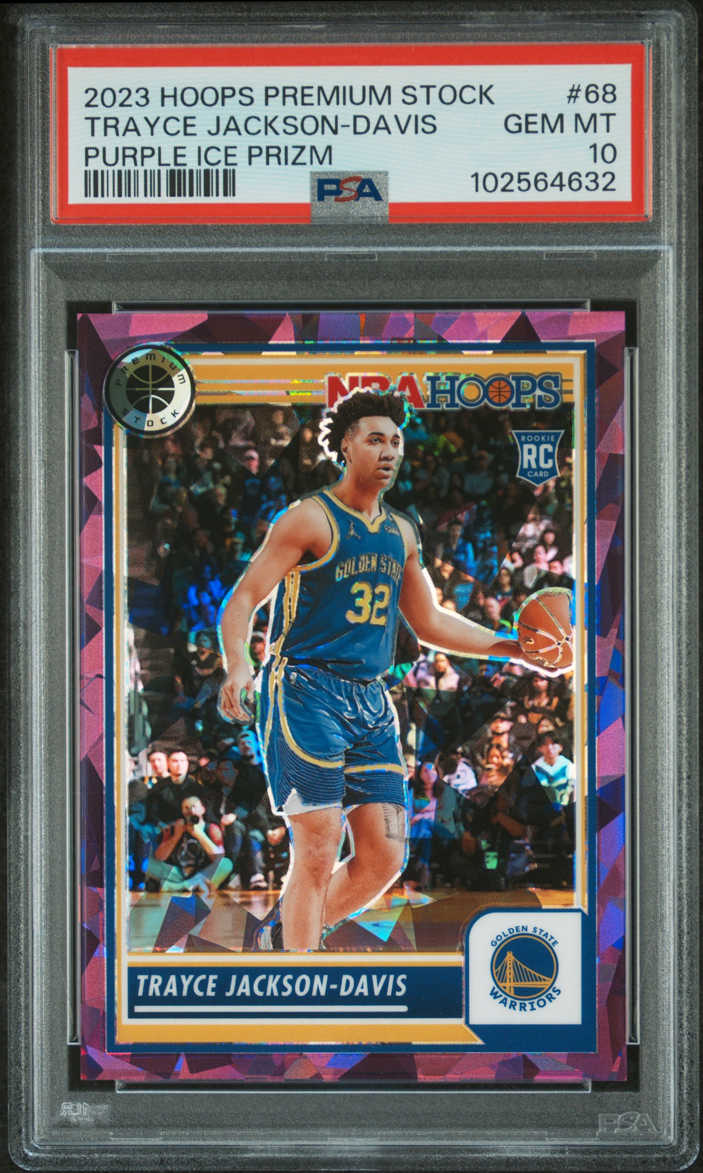 2023 Panini Hoops Premium Stock Trayce Jackson-Davis #68 (Purple Ice Prizm) Gem Mt 10 front