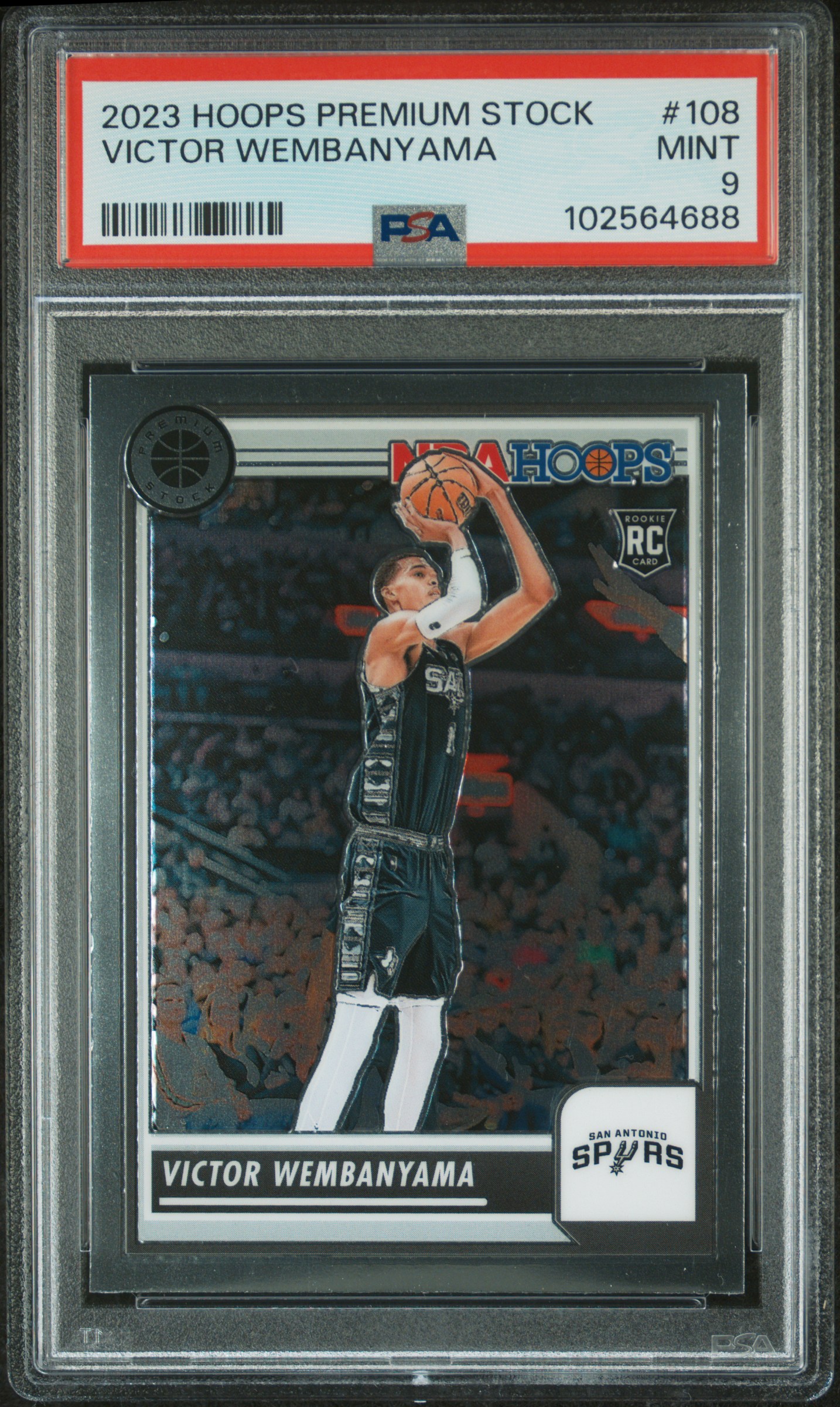 2023 Panini Hoops Premium Stock Victor Wembanyama #108 Mint 9 front
