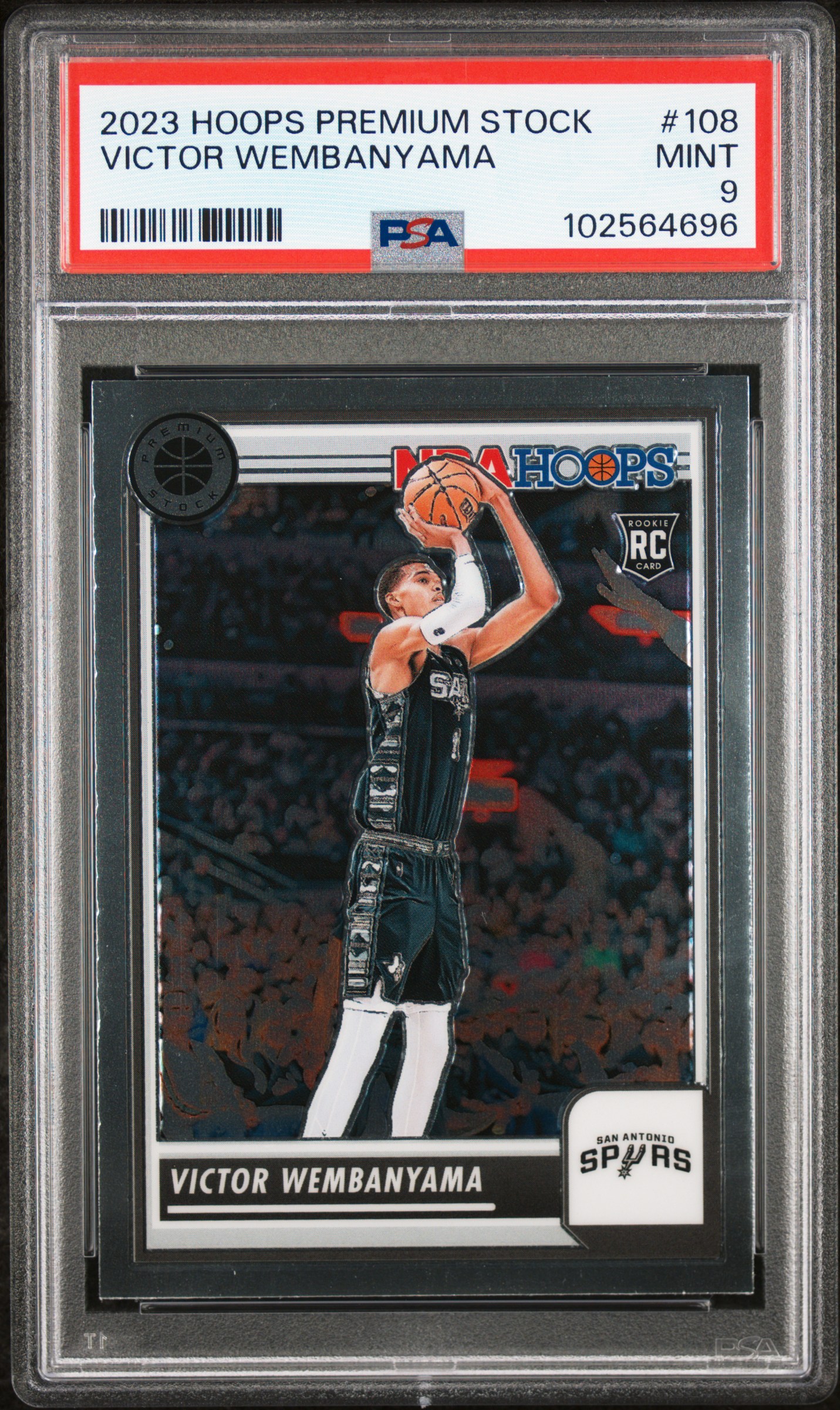 2023 Panini Hoops Premium Stock Victor Wembanyama #108 Mint 9 front