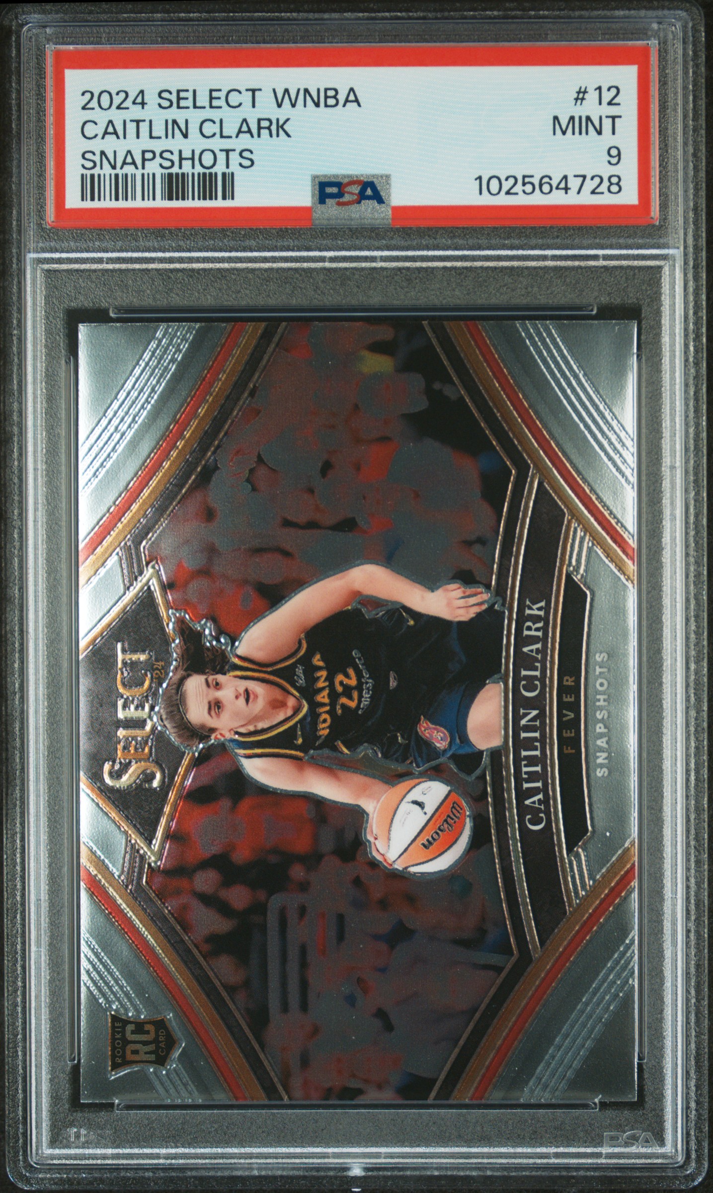 2024 Panini Select Wnba Snapshots Caitlin Clark #12 Mint 9 front