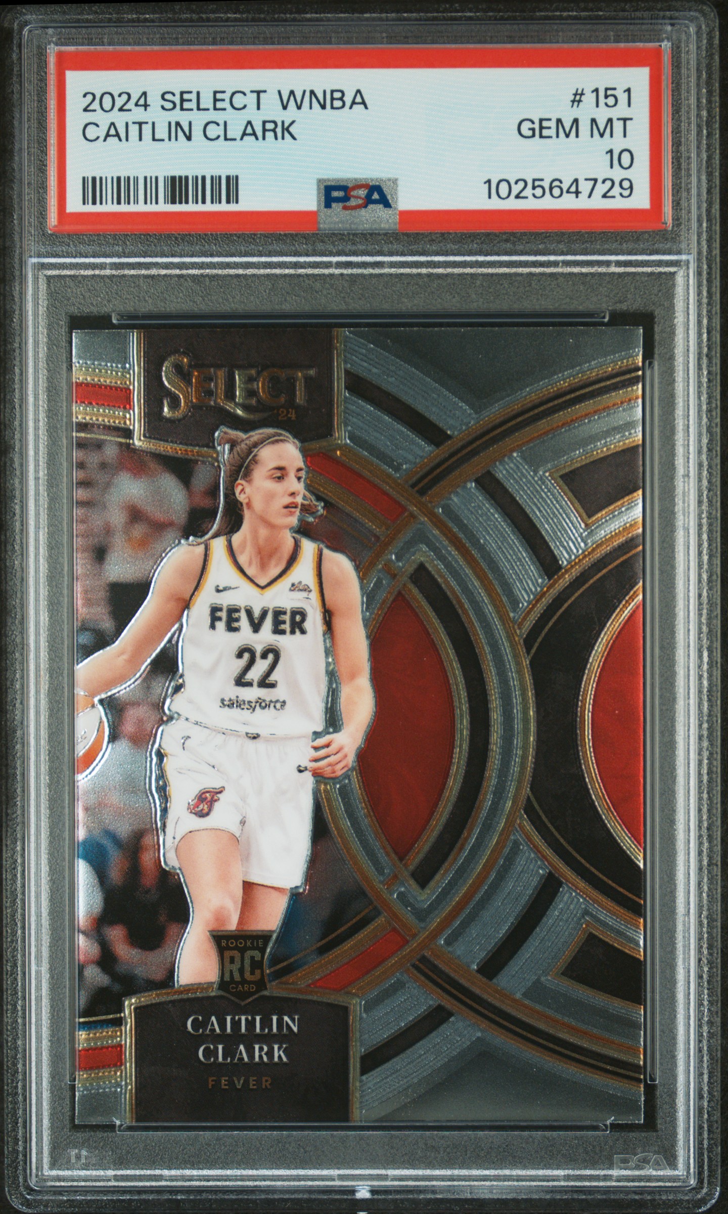 2024 Panini Select Wnba Caitlin Clark #151 Gem Mt 10 front