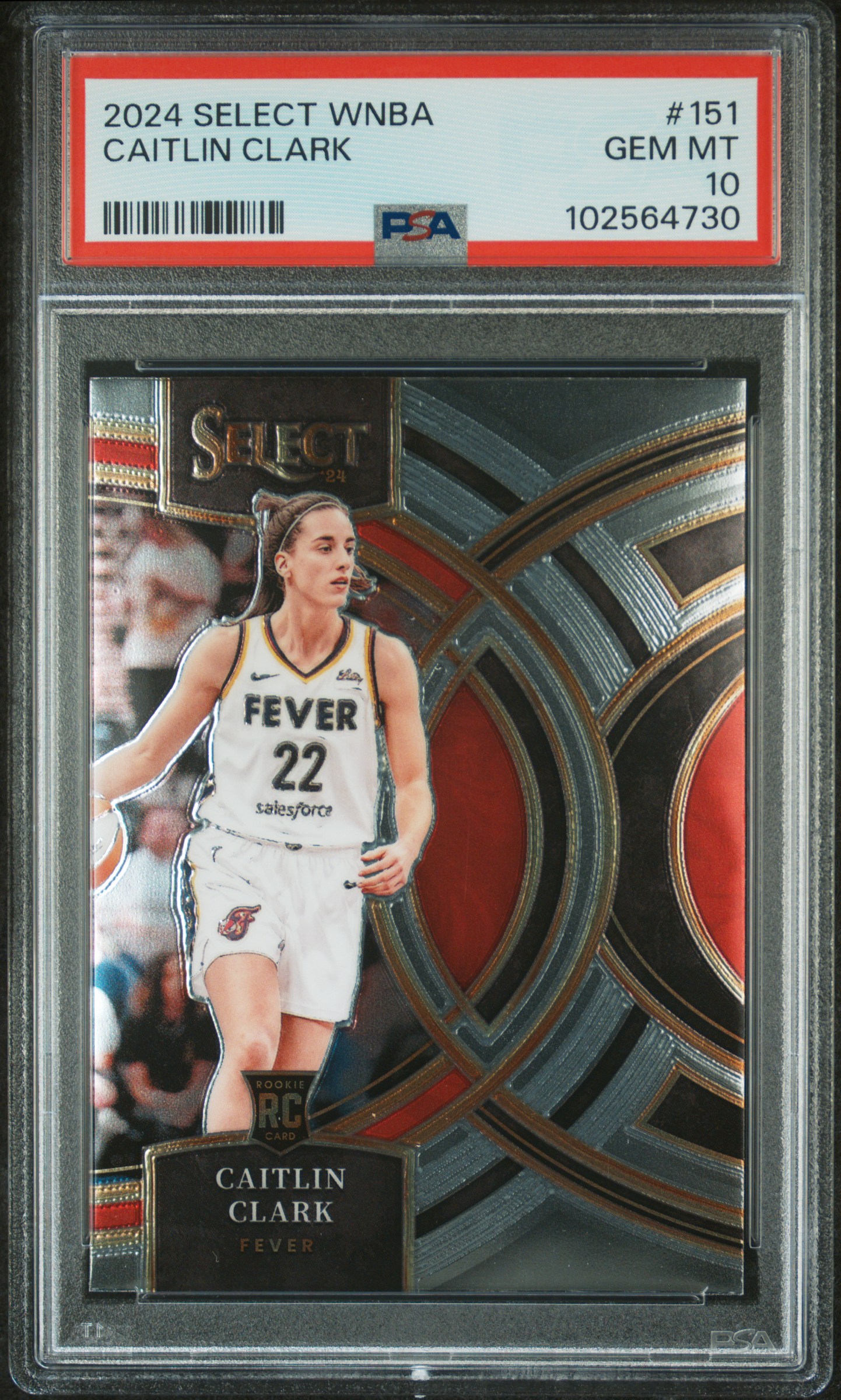 2024 Panini Select Wnba Caitlin Clark #151 Gem Mt 10 front