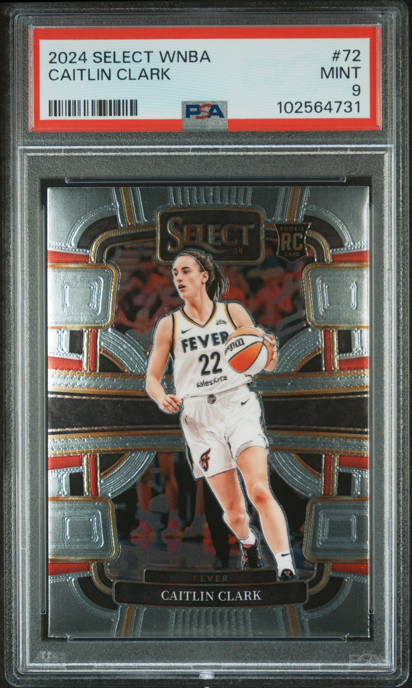 2024 Panini Select Wnba Caitlin Clark #72 Mint 9 front