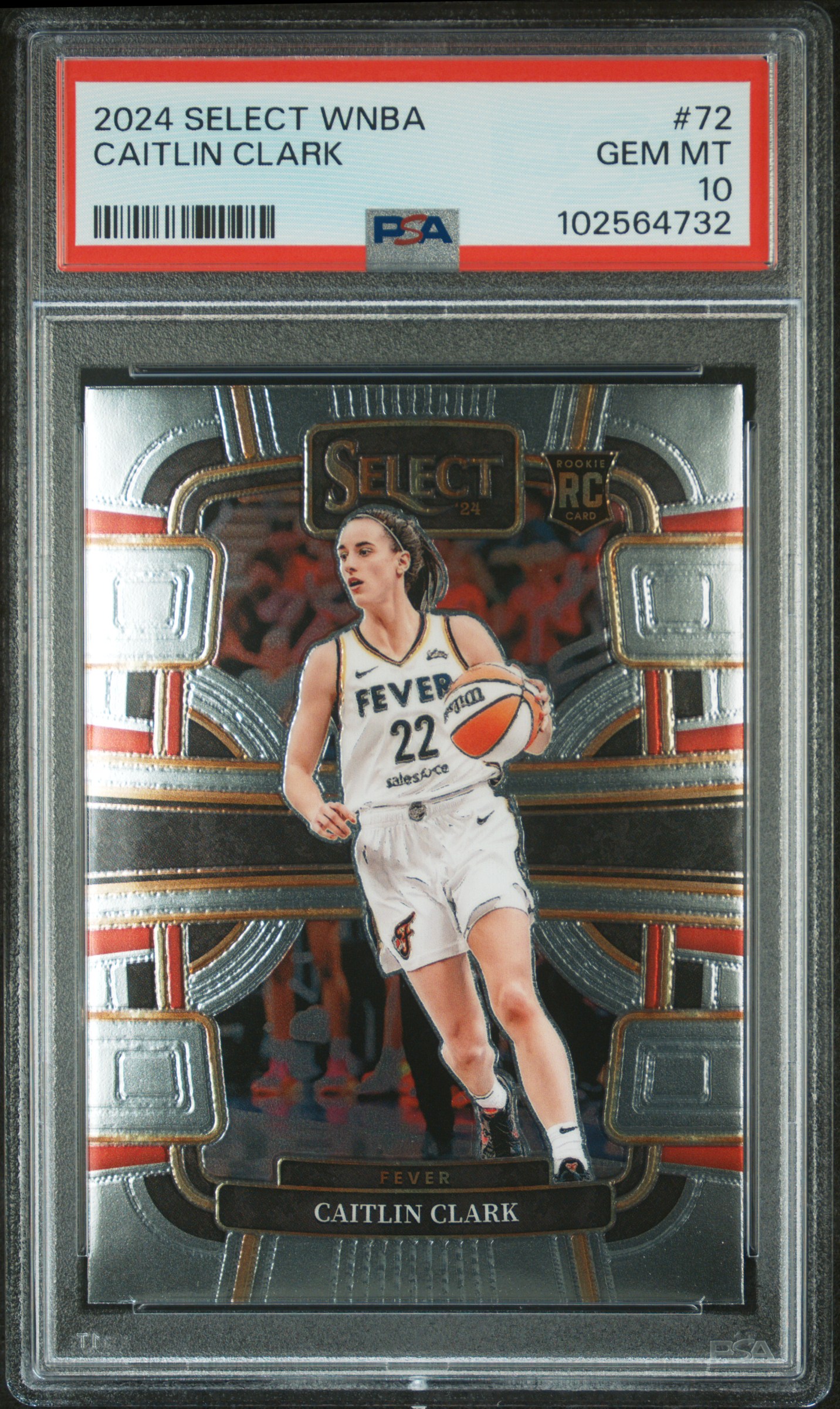2024 Panini Select Wnba Caitlin Clark #72 Gem Mt 10 front