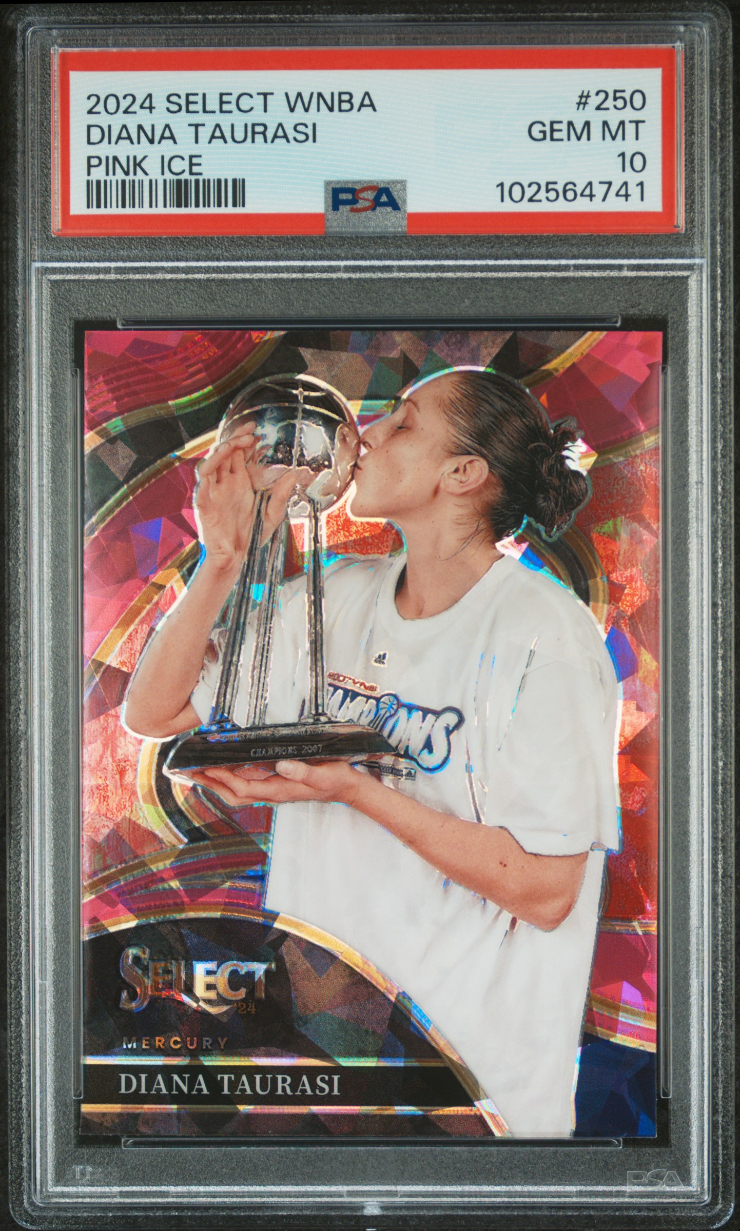 2024 Panini Select Wnba Diana Taurasi #250 (Pink Ice) Gem Mt 10 front