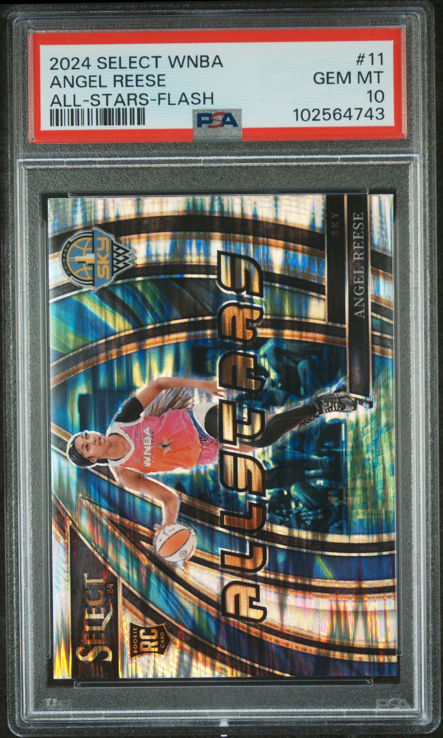 2024 Panini Select Wnba All-Stars Angel Reese #11 (All-Stars-Flash) Gem Mt 10 front