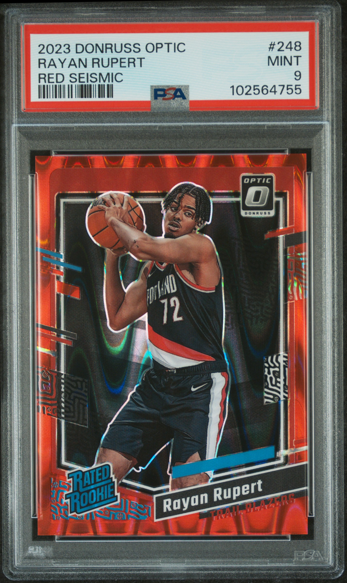 2023 Panini Donruss Optic Rayan Rupert #248 (Red Seismic) Mint 9 front