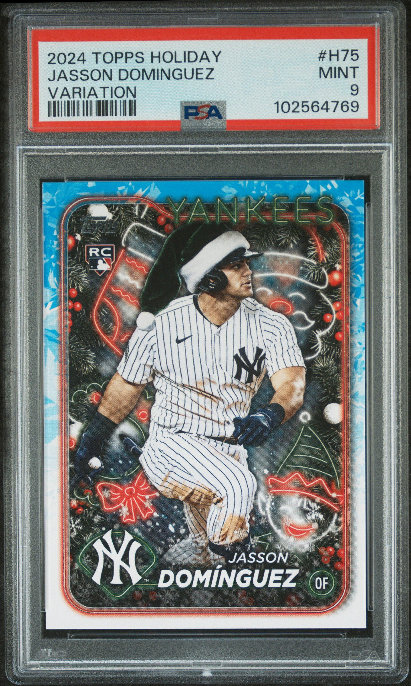 2024 Topps Holiday Jasson Dominguez #H75 (Variation) Mint 9 front
