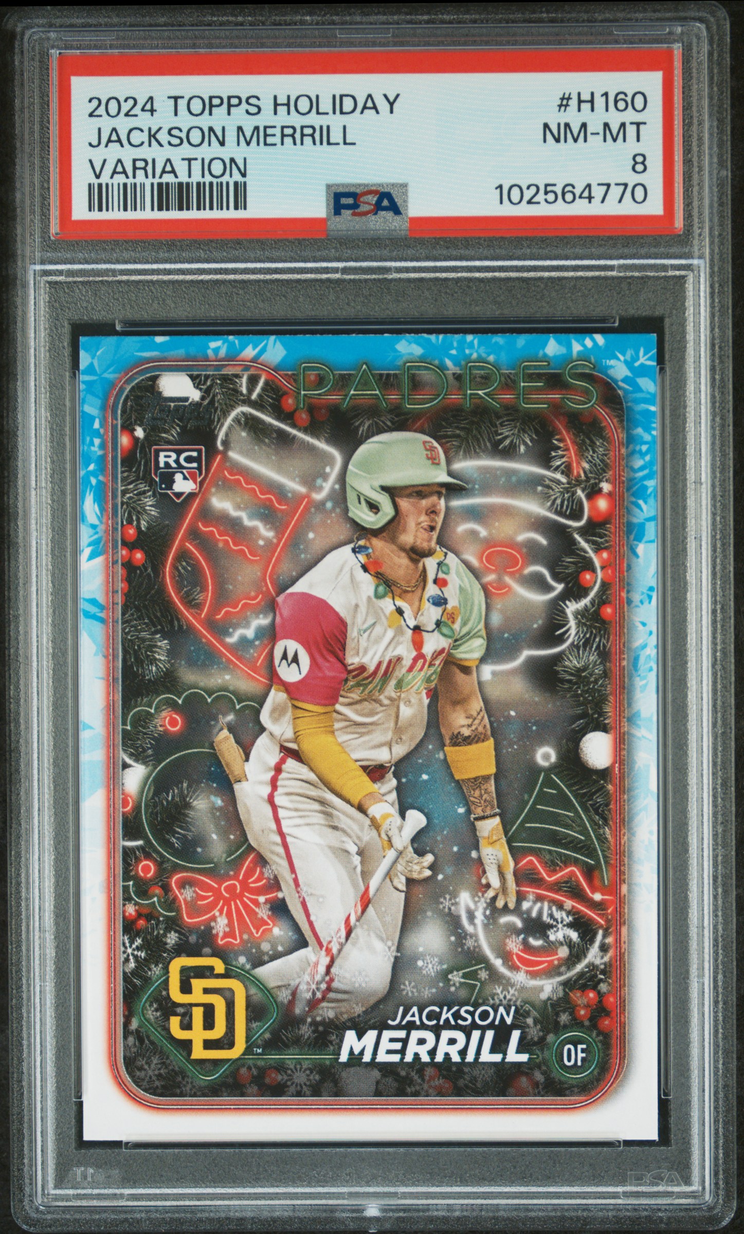 2024 Topps Holiday Jackson Merrill #H160 (Variation) Nm-Mt 8 front