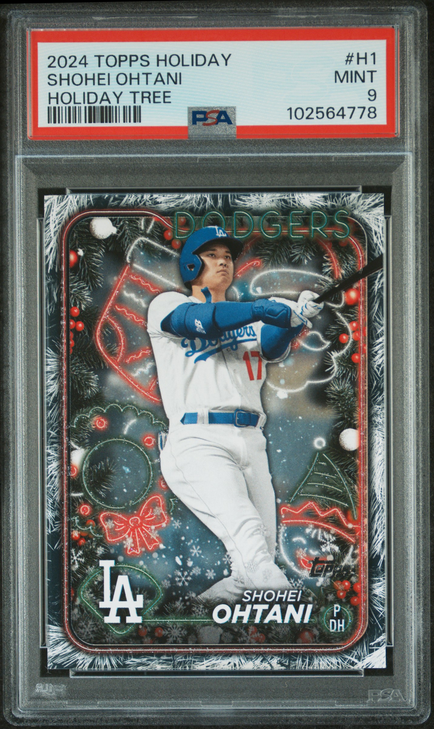 2024 Topps Holiday Shohei Ohtani #H1 (Holiday Tree) Mint 9 front