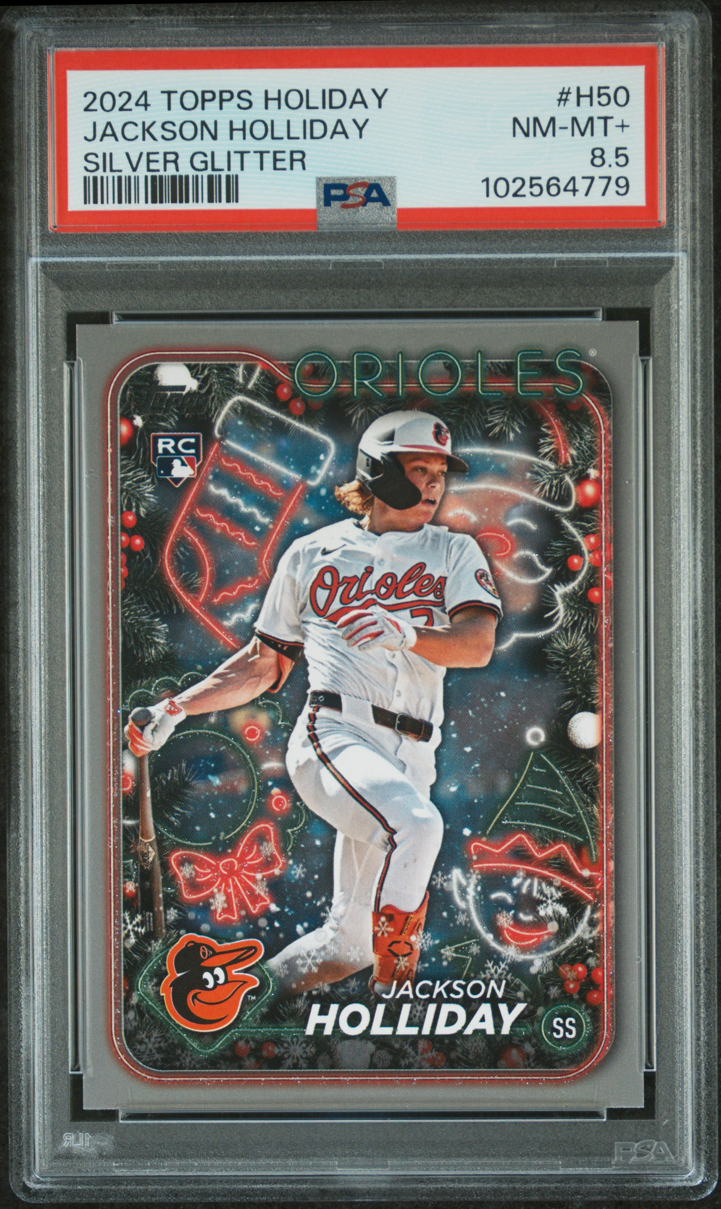 2024 Topps Holiday Jackson Holliday #H50 (Silver Glitter) Nm-Mt+ 8.5 front