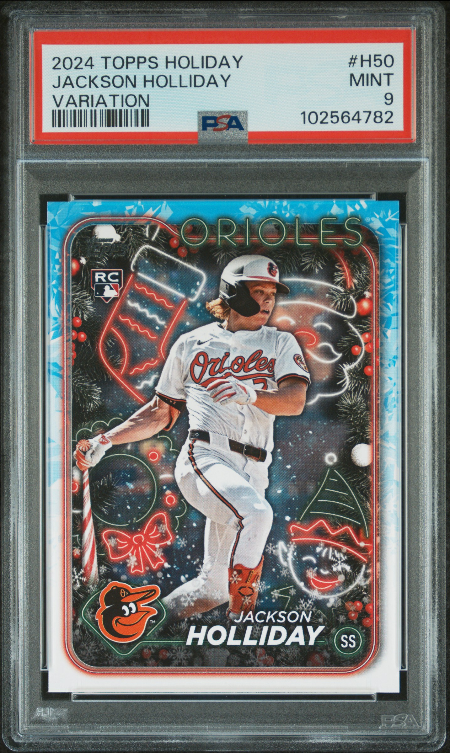 2024 Topps Holiday Jackson Holliday #H50 (Variation) Mint 9 front