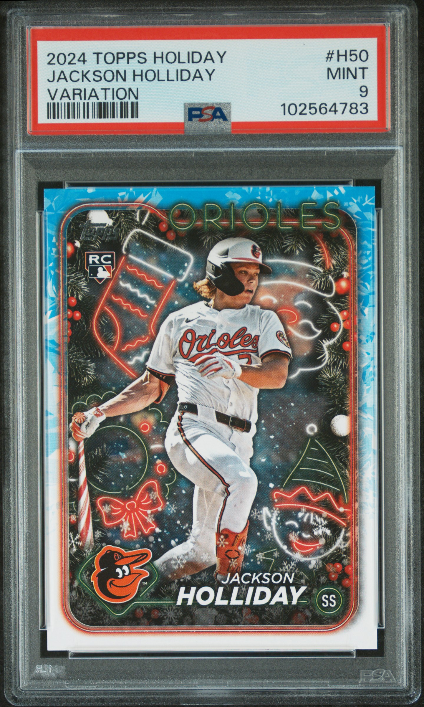 2024 Topps Holiday Jackson Holliday #H50 (Variation) Mint 9 front