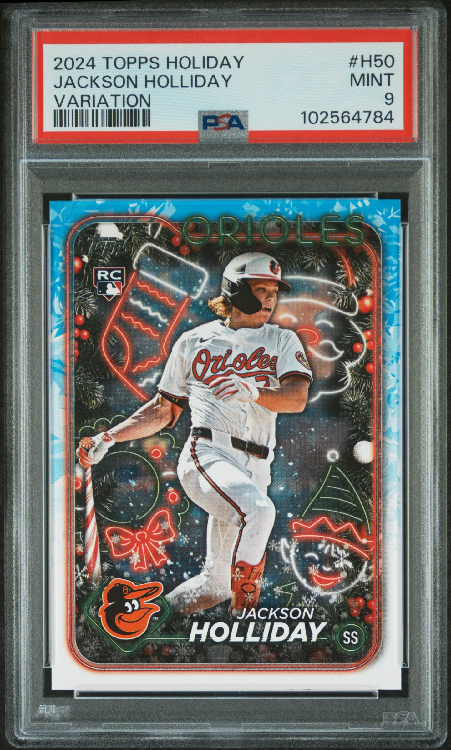 2024 Topps Holiday Jackson Holliday #H50 (Variation) Mint 9 front
