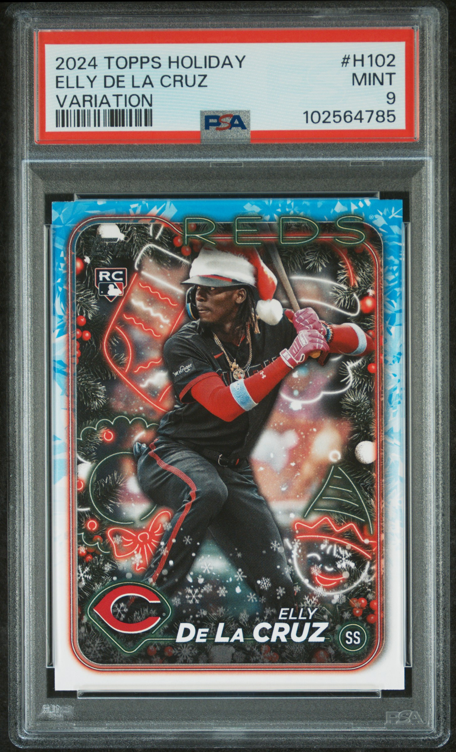 2024 Topps Holiday Elly De La Cruz #H102 (Variation) Mint 9 front