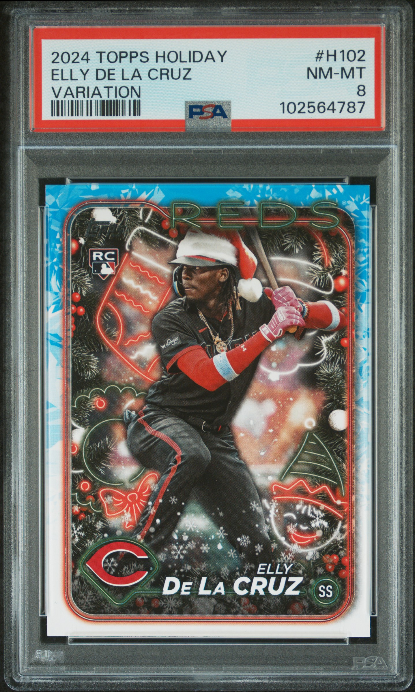 2024 Topps Holiday Elly De La Cruz #H102 (Variation) Nm-Mt 8 front