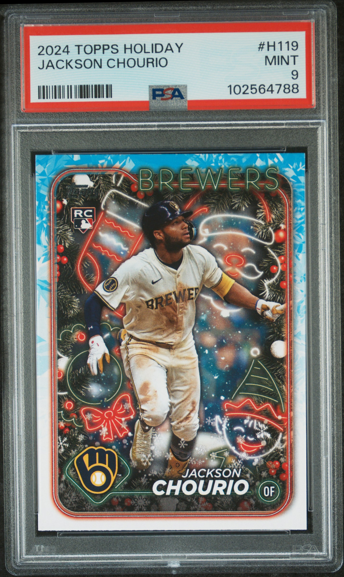 2024 Topps Holiday Jackson Chourio #H119 Mint 9 front