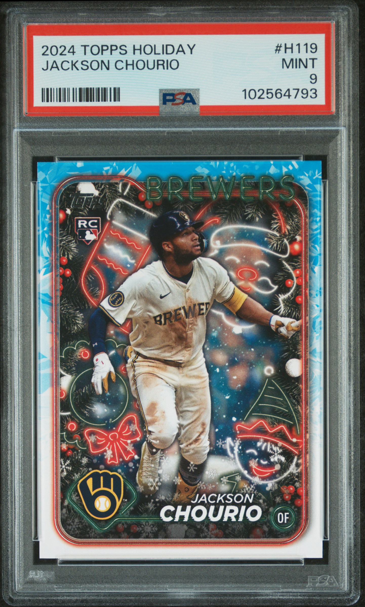 2024 Topps Holiday Jackson Chourio #H119 Mint 9 front