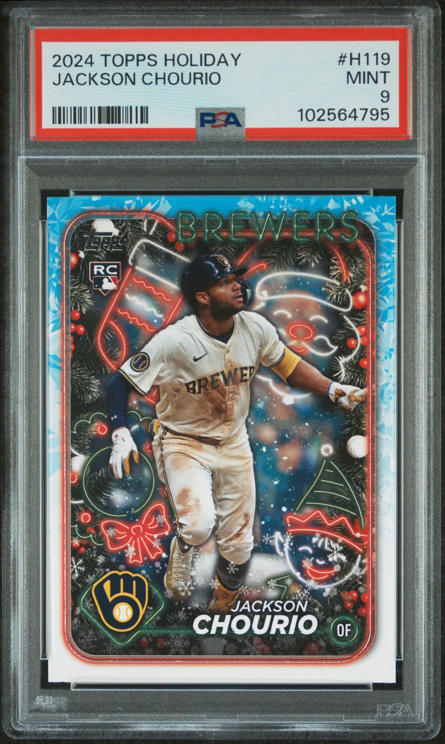 2024 Topps Holiday Jackson Chourio #H119 Mint 9 front