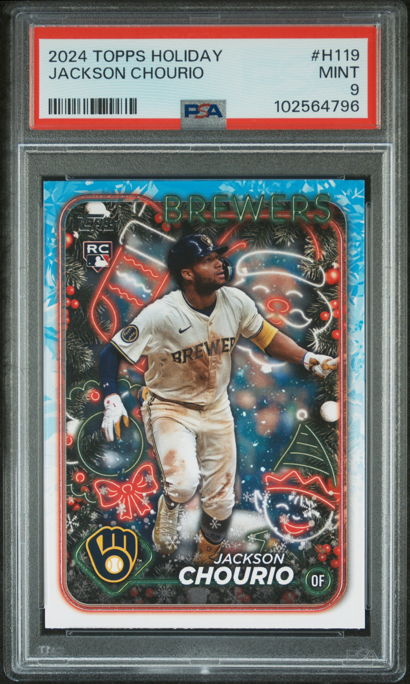 2024 Topps Holiday Jackson Chourio #H119 Mint 9 front