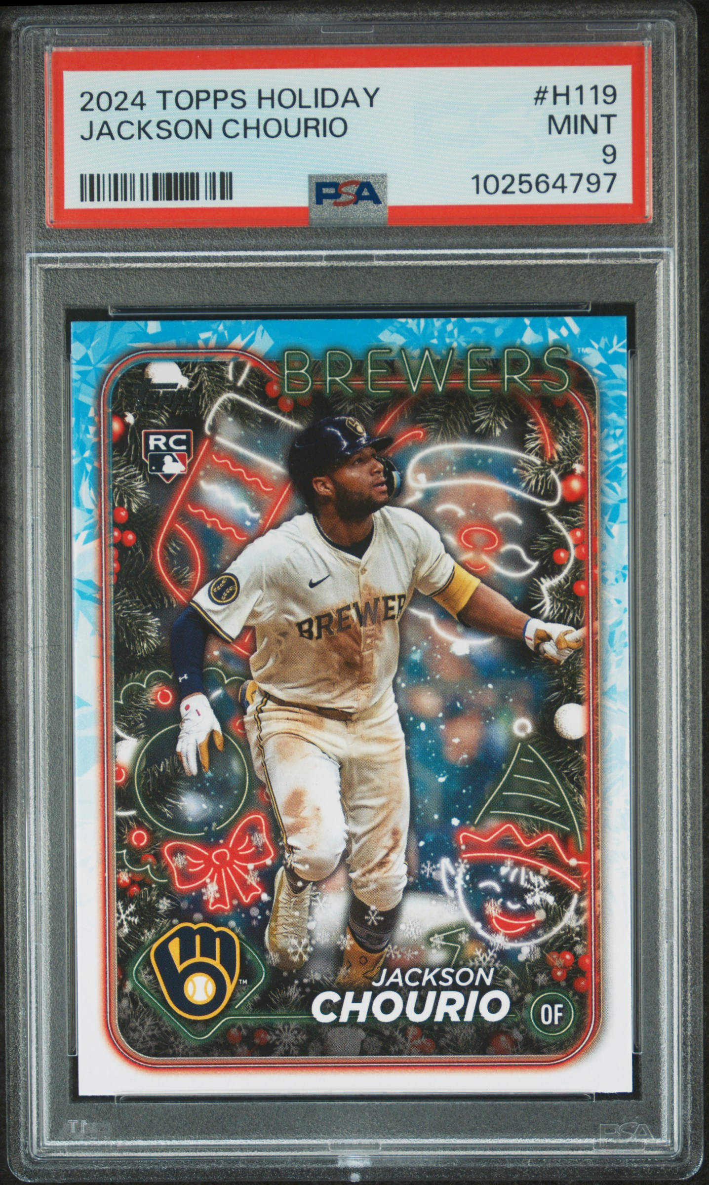 2024 Topps Holiday Jackson Chourio #H119 Mint 9 front