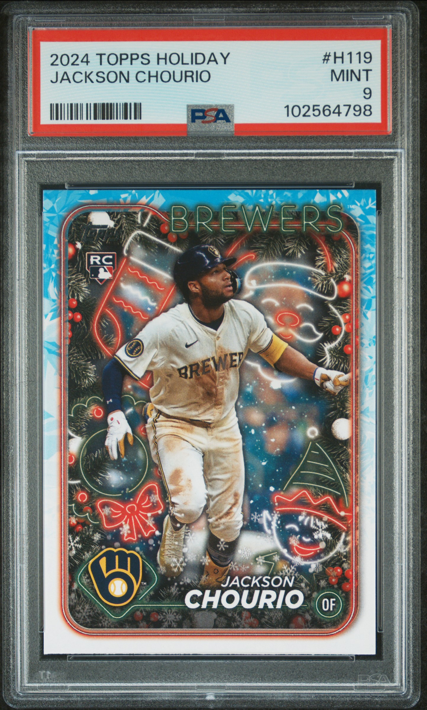 2024 Topps Holiday Jackson Chourio #H119 Mint 9 front