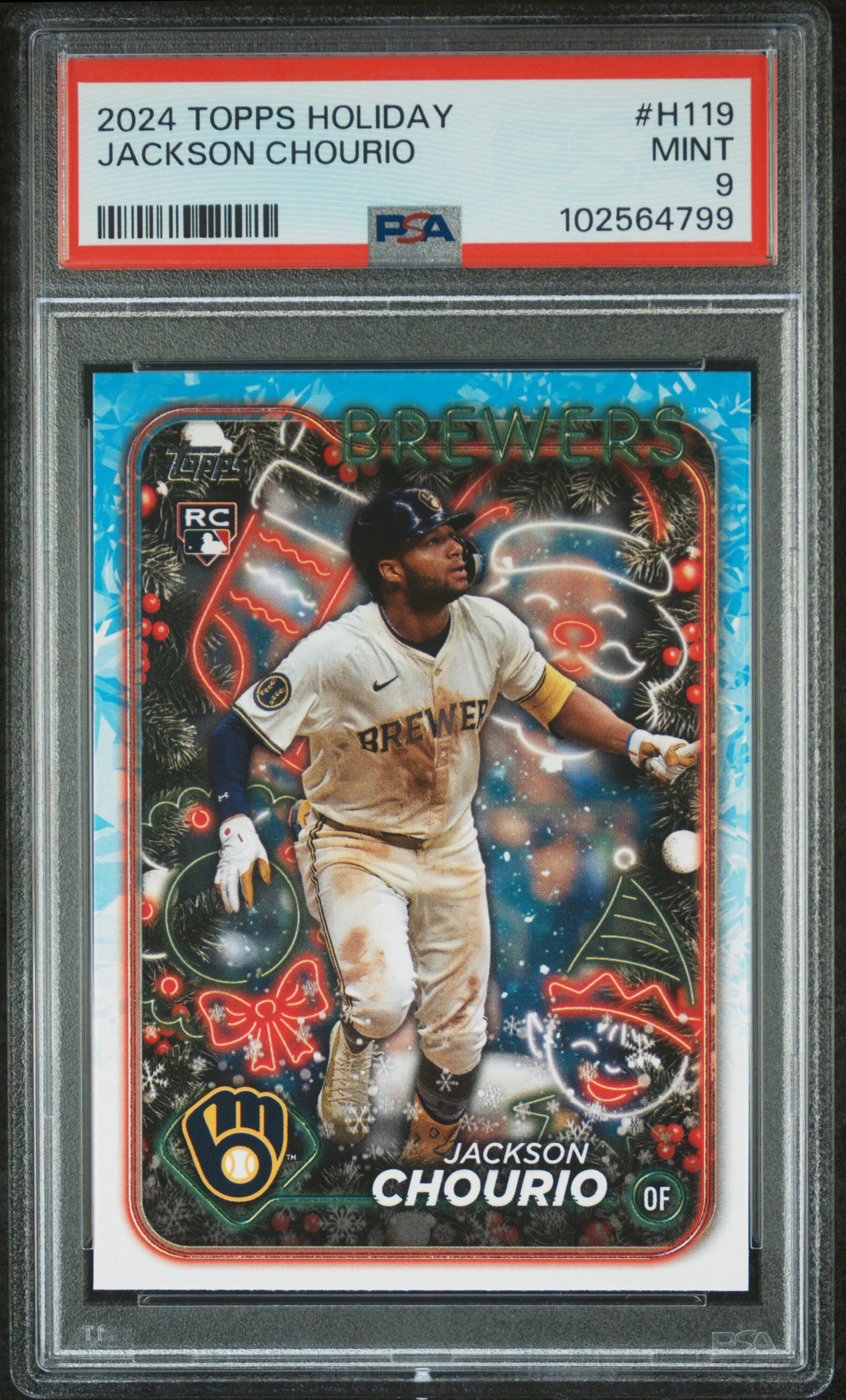 2024 Topps Holiday Jackson Chourio #H119 Mint 9 front