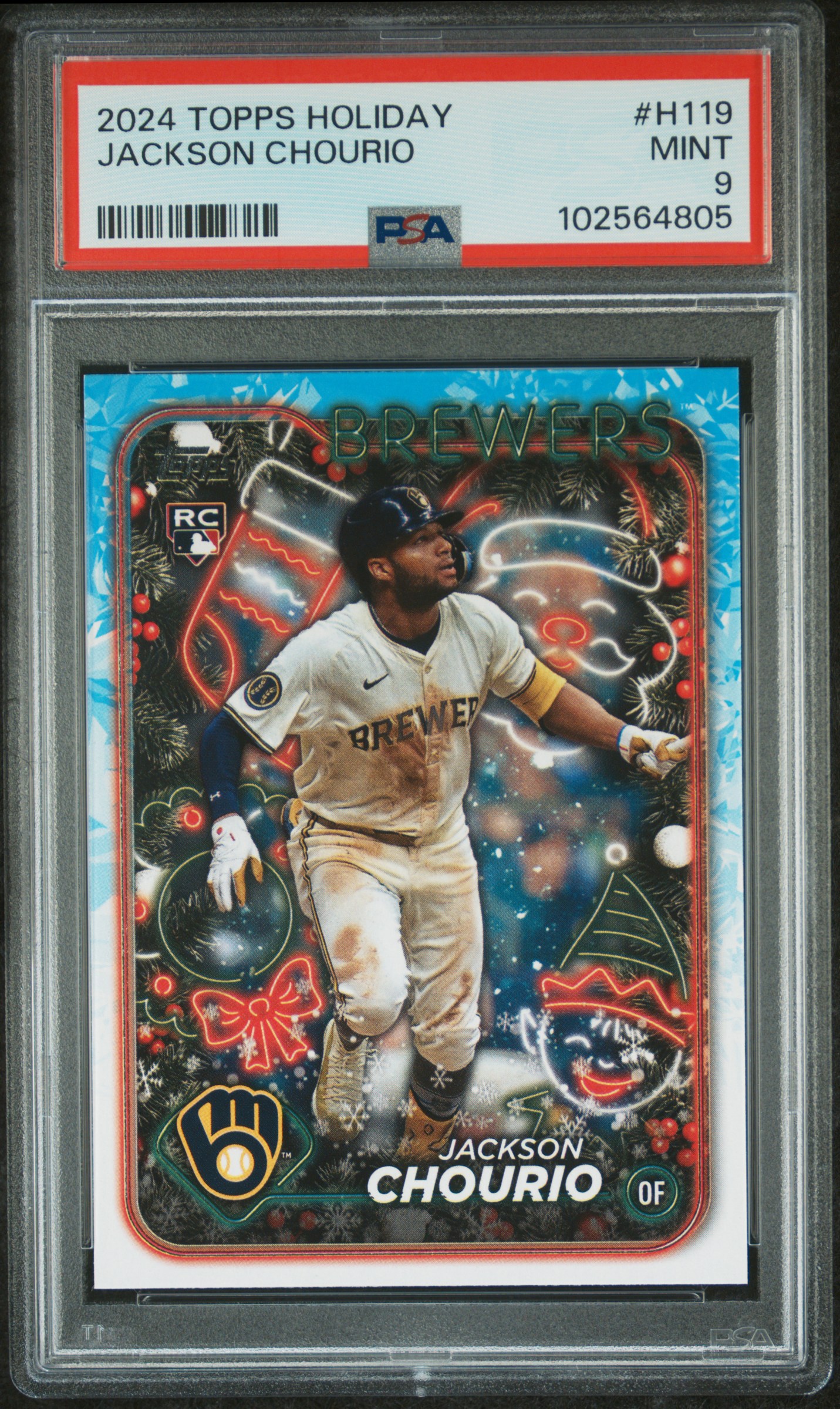 2024 Topps Holiday Jackson Chourio #H119 Mint 9 front