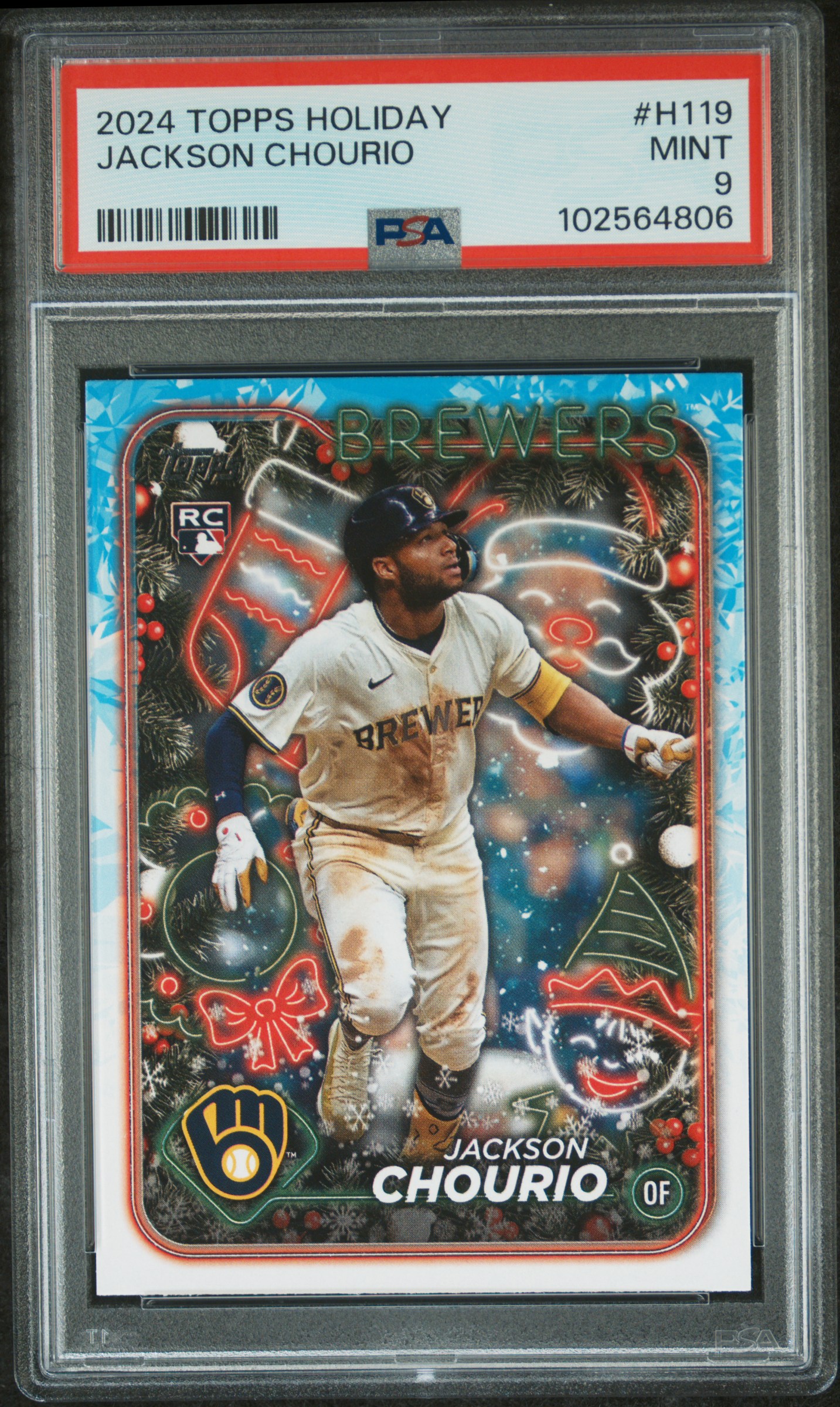 2024 Topps Holiday Jackson Chourio #H119 Mint 9 front