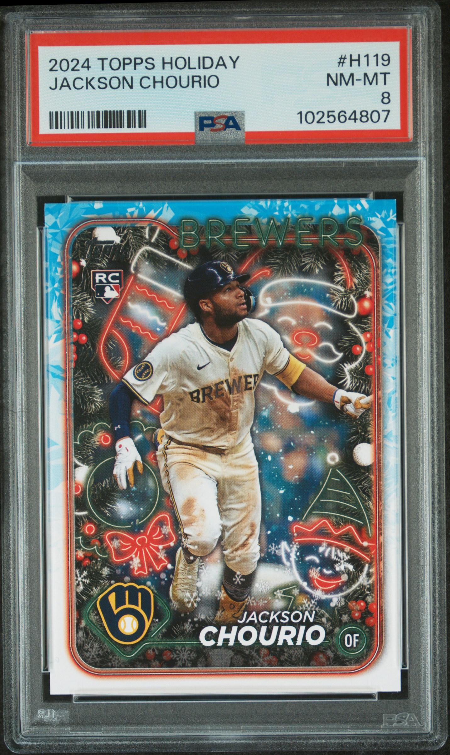 2024 Topps Holiday Jackson Chourio #H119 Nm-Mt 8 front