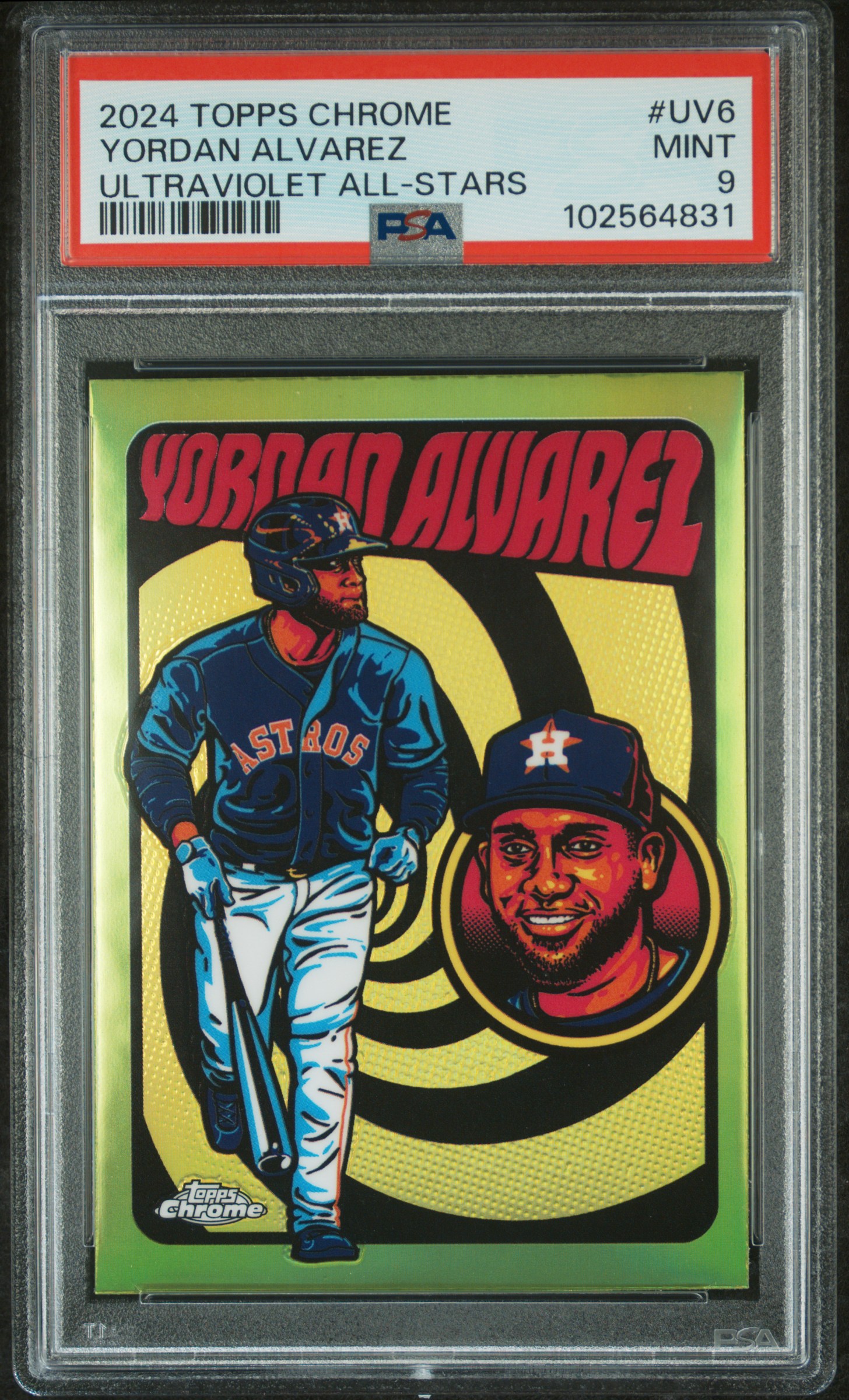 2024 Topps Chrome Ultraviolet All-Stars Yordan Alvarez #Uv6 Mint 9 front