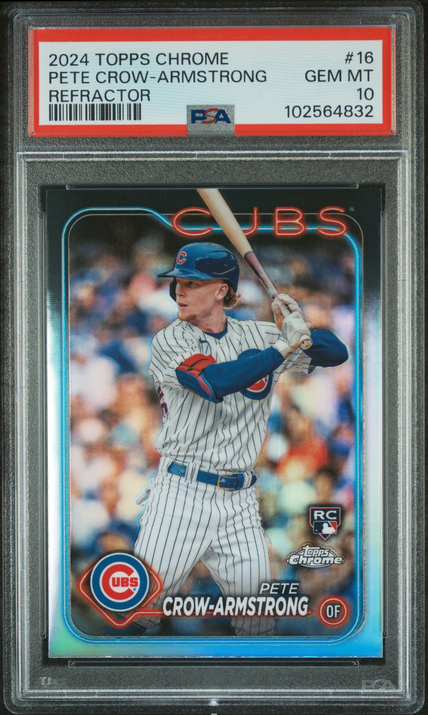 2024 Topps Chrome Pete Crow-Armstrong #16 (Refractor) Gem Mt 10 front
