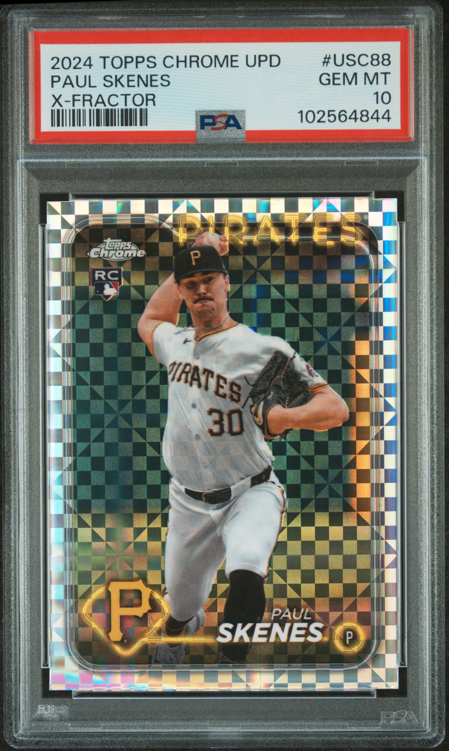 2024 Topps Chrome Update Paul Skenes #Usc88 (X-Fractor) Gem Mt 10 front