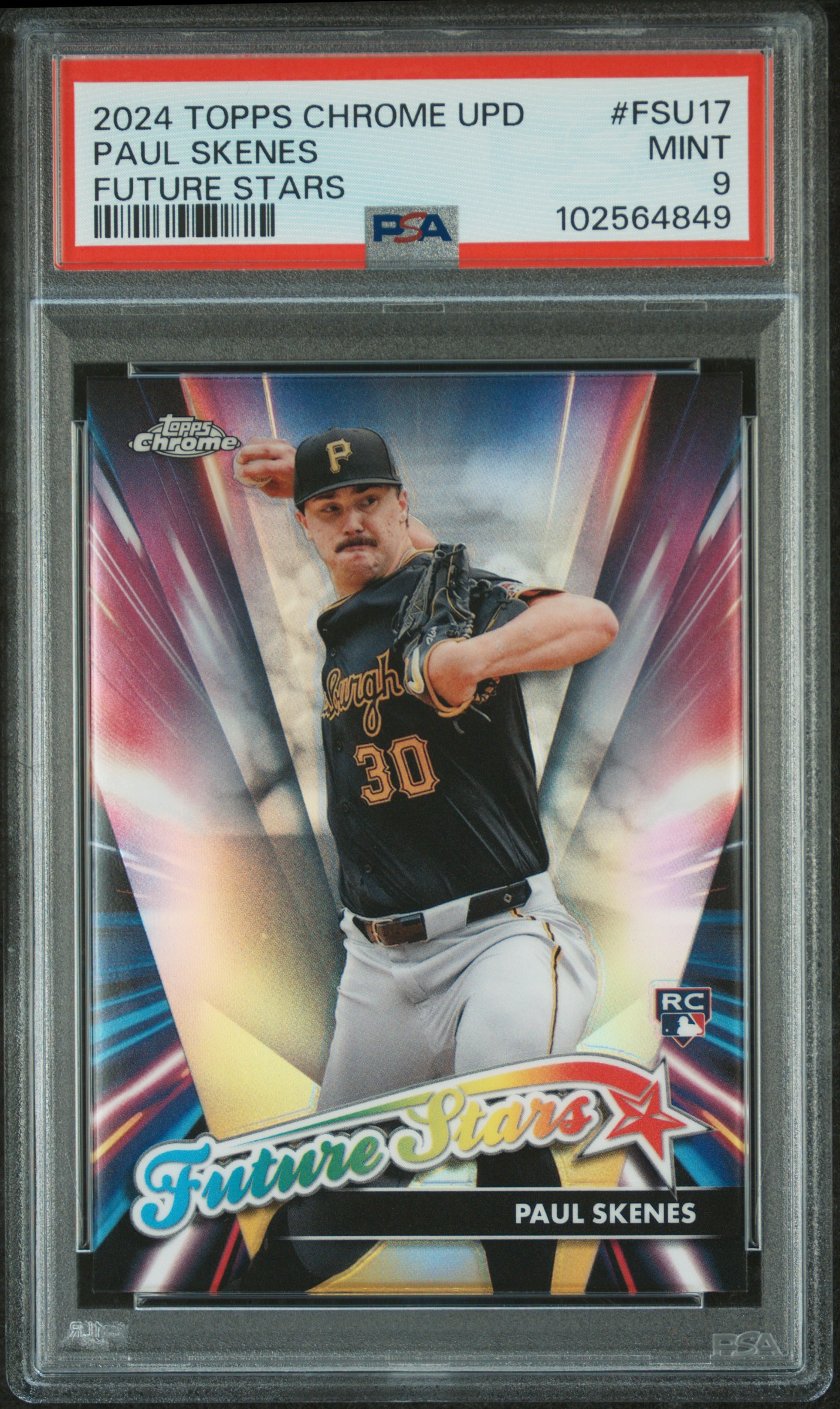 2024 Topps Chrome Update Future Stars Paul Skenes #Fsu17 Mint 9 front