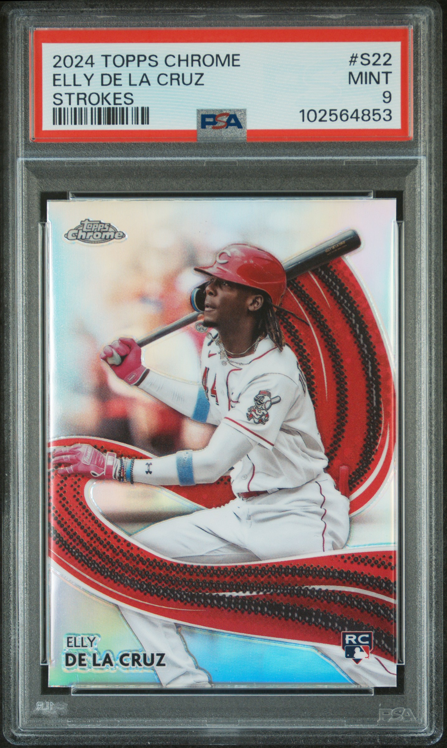 2024 Topps Chrome Strokes Elly De La Cruz #S22 Mint 9 front