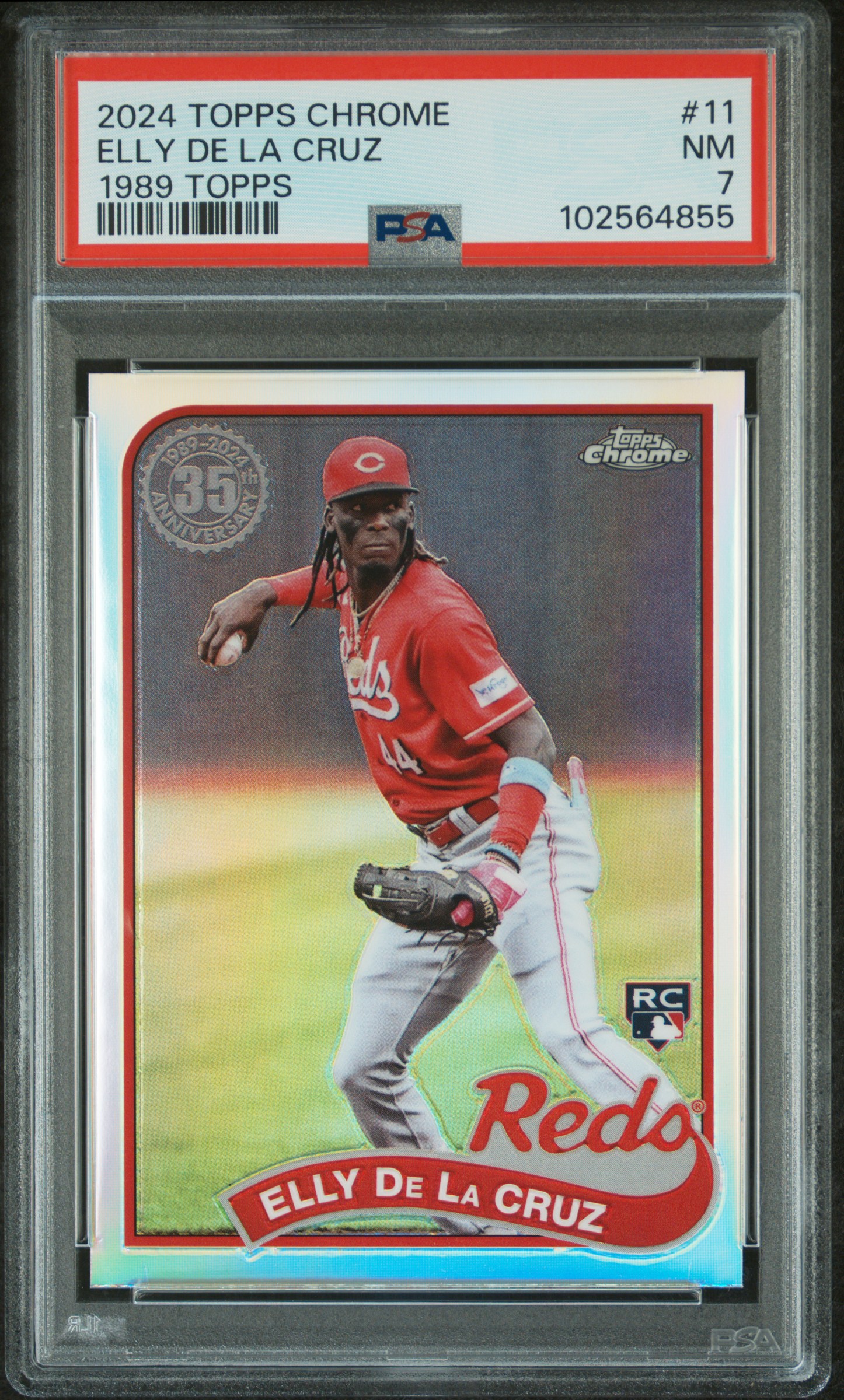 2024 Topps Chrome 1989 Topps Baseball Elly De La Cruz #11 Nm 7 front