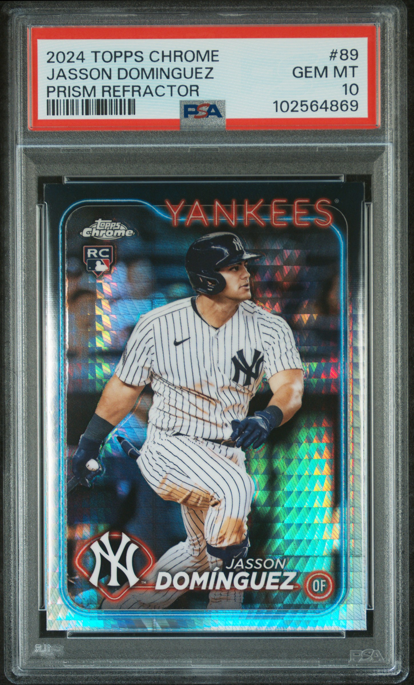 2024 Topps Chrome Jasson Dominguez #89 (Prism Refractor) Gem Mt 10 front