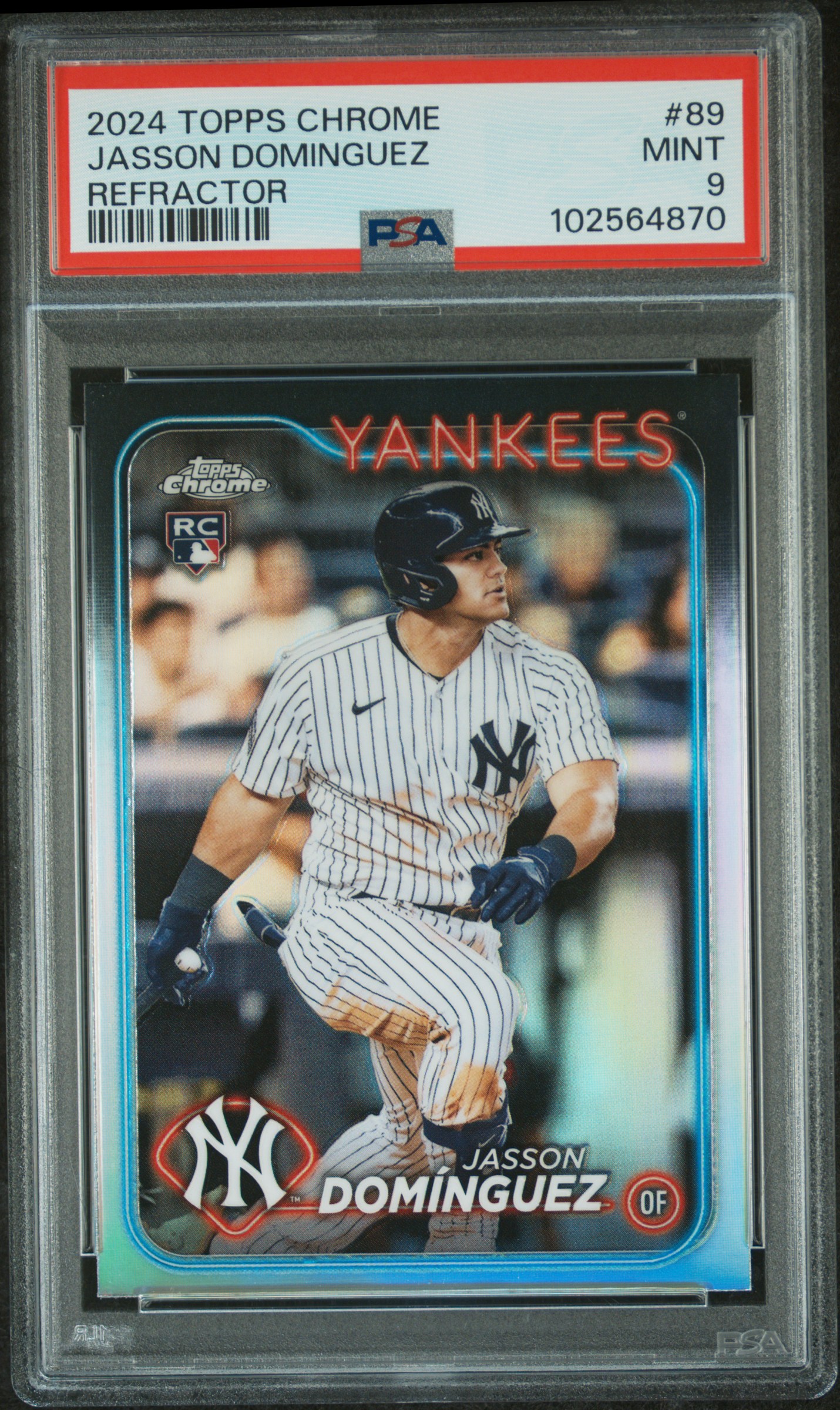 2024 Topps Chrome Jasson Dominguez #89 (Refractor) Mint 9 front