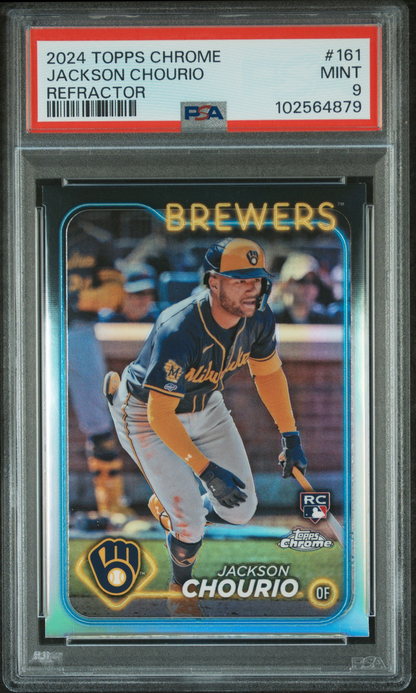 2024 Topps Chrome Jackson Chourio #161 (Refractor) Mint 9 front