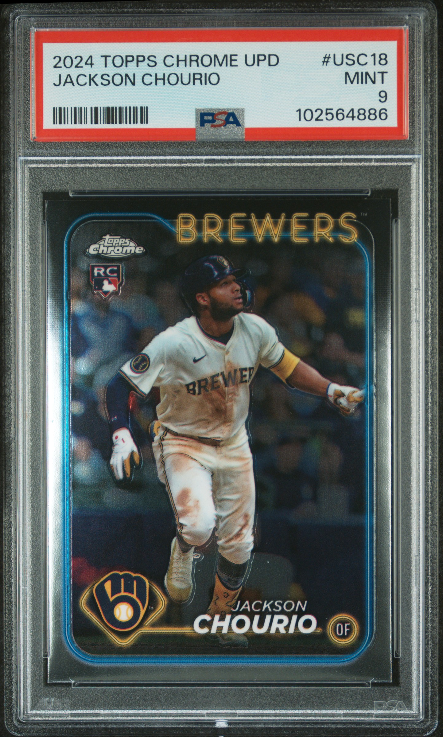 2024 Topps Chrome Update Jackson Chourio #Usc18 Mint 9 front