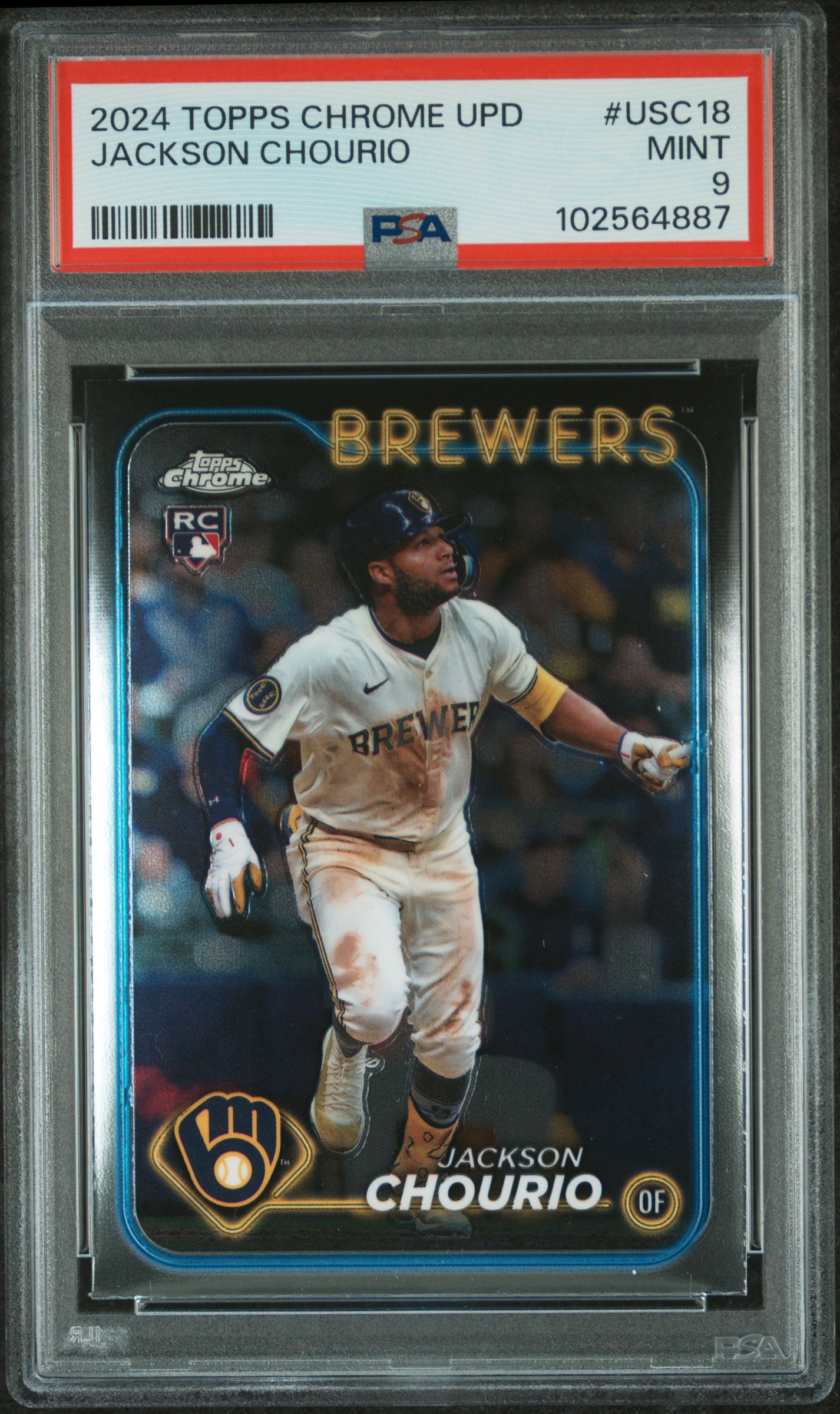 2024 Topps Chrome Update Jackson Chourio #Usc18 Mint 9 front