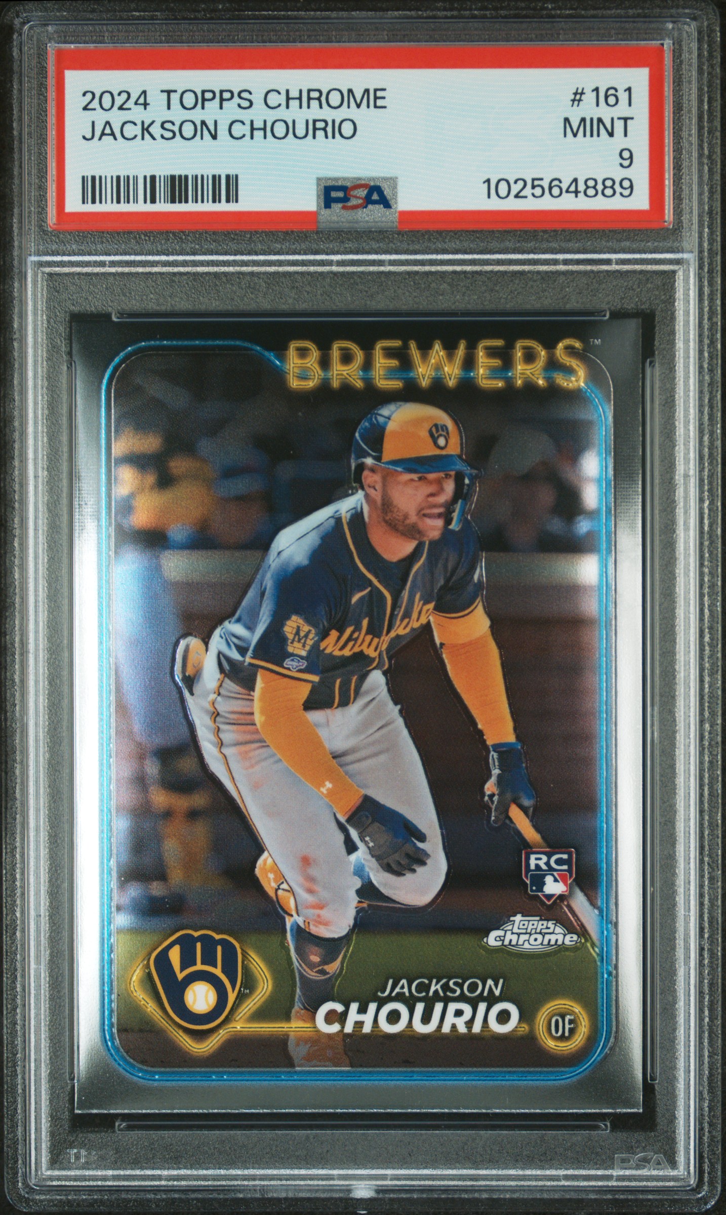 2024 Topps Chrome Jackson Chourio #161 Mint 9 front