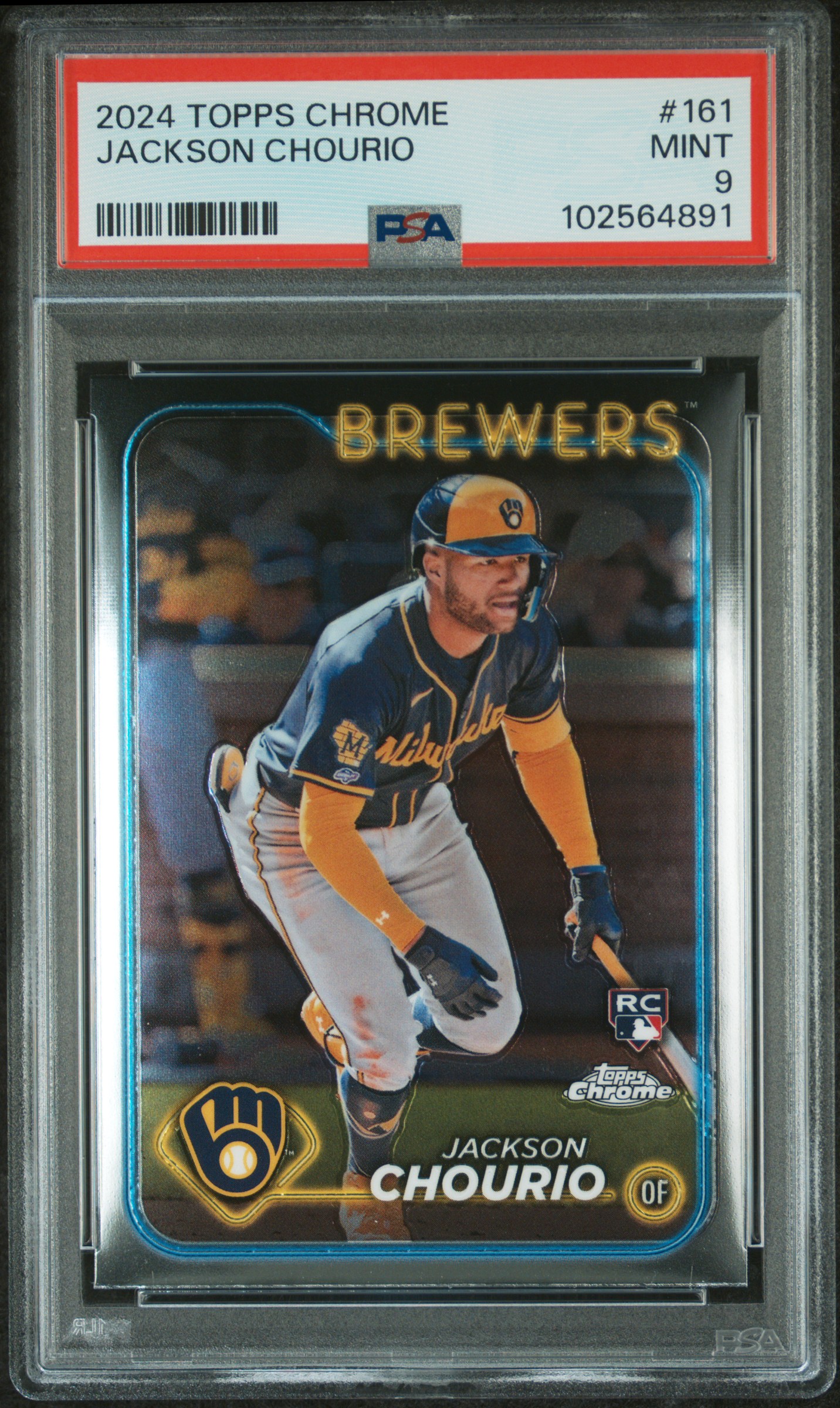 2024 Topps Chrome Jackson Chourio #161 Mint 9 front