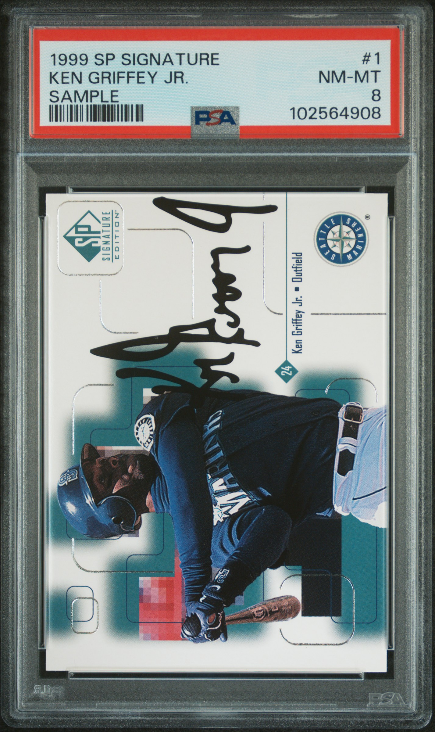 1999 Sp Signature Sample Ken Griffey Jr. #1 (Sample) Nm-Mt 8 front